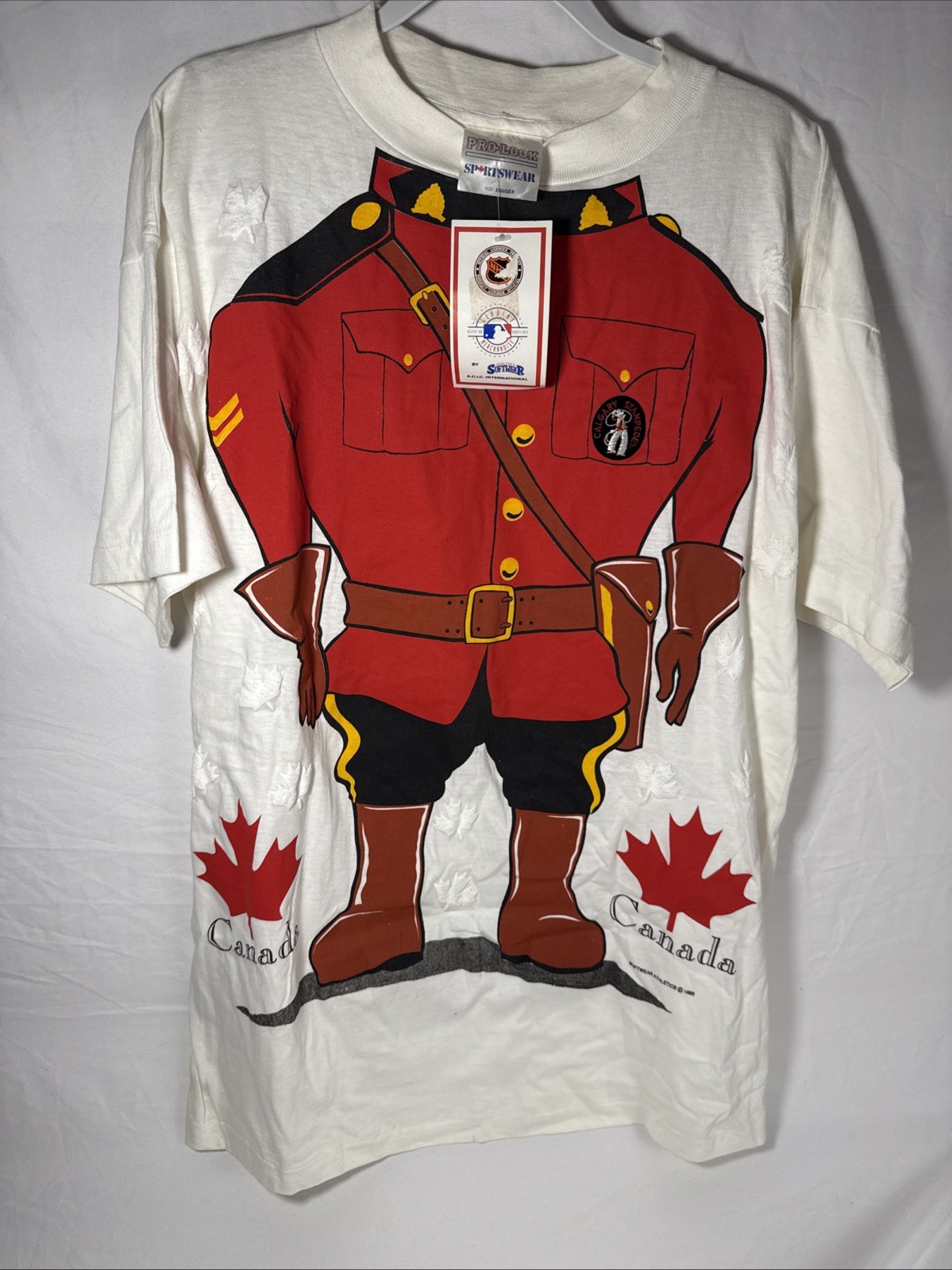 Vintage 1993 SHIRT CANADIAN MOUNTIE CANADA tourist Graphic Tee NEW W TAGS XL 3B