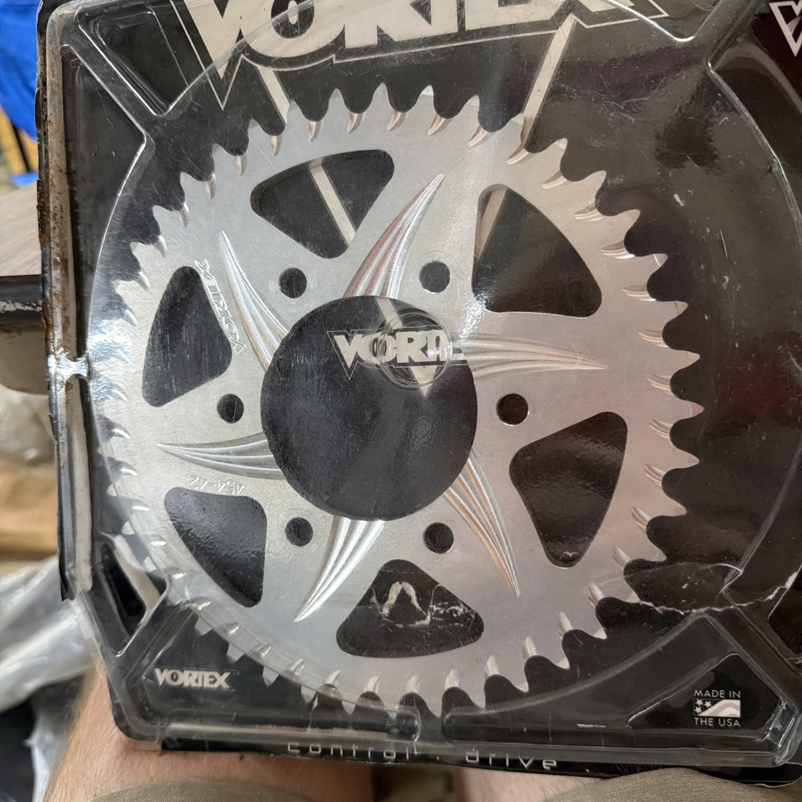 Nos Vortex Aluminum Sprocket - Silver - Rear - 42-Tooth - Kawasaki | 454-42 Nos Vortex Aluminum Sprocket - Silver - Rear - 42-Tooth - Kawasaki | 454-42