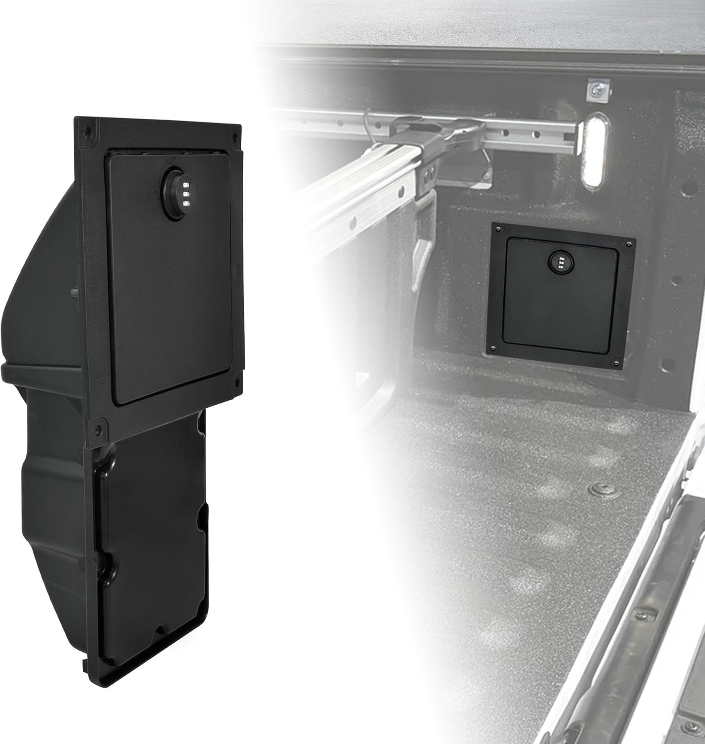 Fits 2023-2026 Ford F-150 Rear Bed Cargo Partition Storage Bin with Code Lock