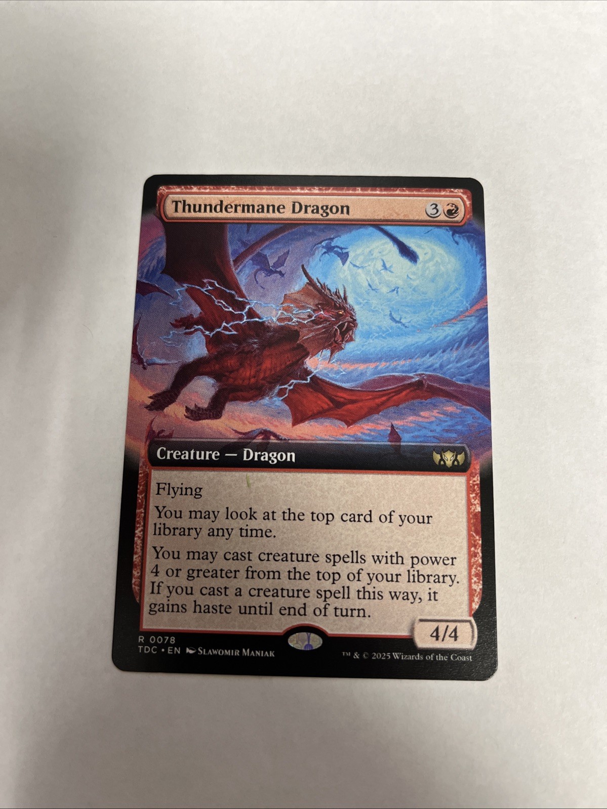 Thundermane Dragon Extended Art Nonfoil Card #0078 MTG LP