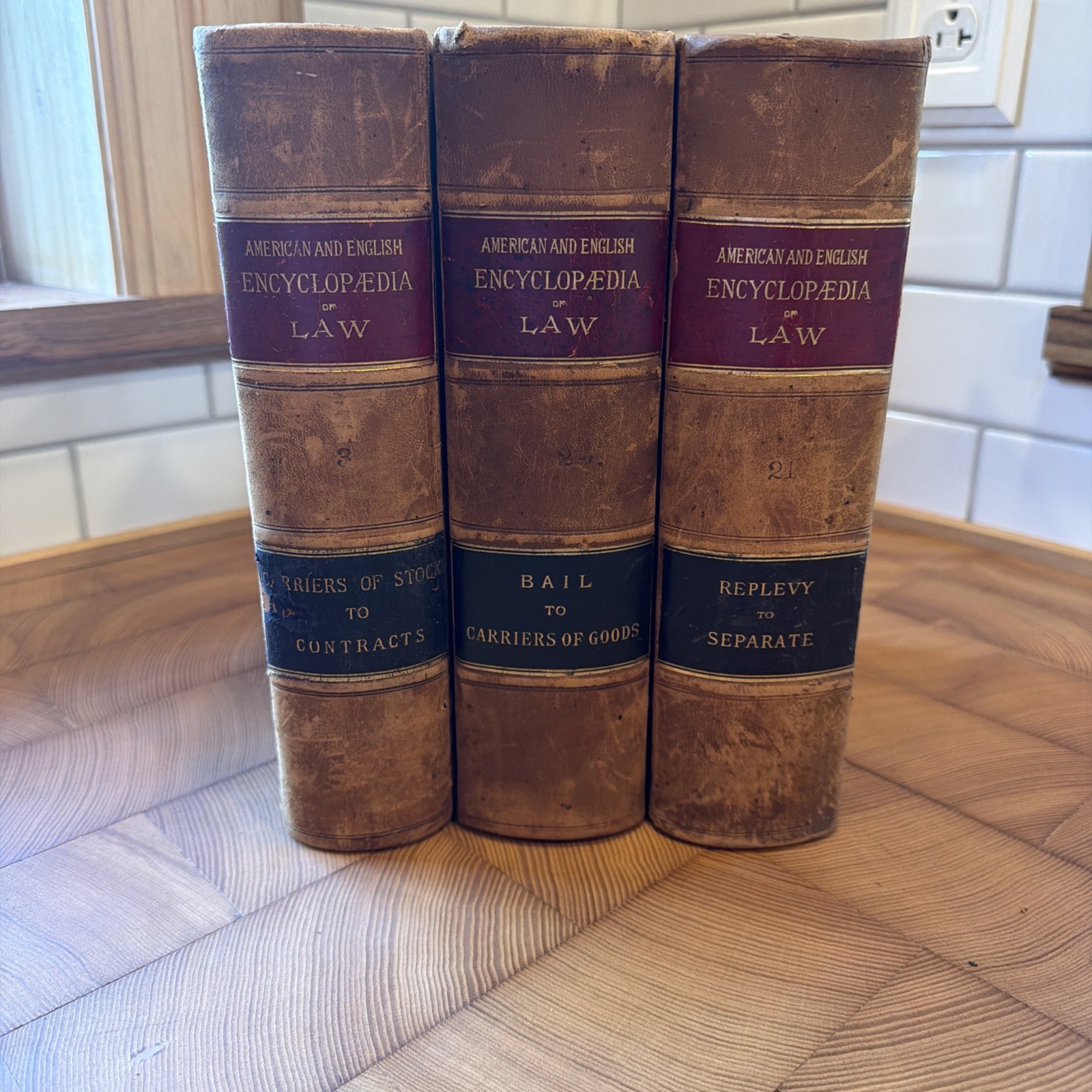 Lot of 3 Antique Leather Bound Law Books maim , oath, powers. RARE Lot of 3 Antique Leather Bound Law Books maim , oath, powers. RARE