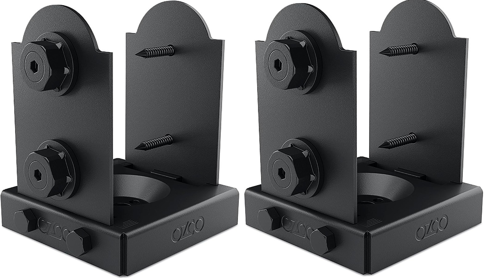OZCO 54207 Laredo Sunset Lite 4x4 Post Base, 2 pack