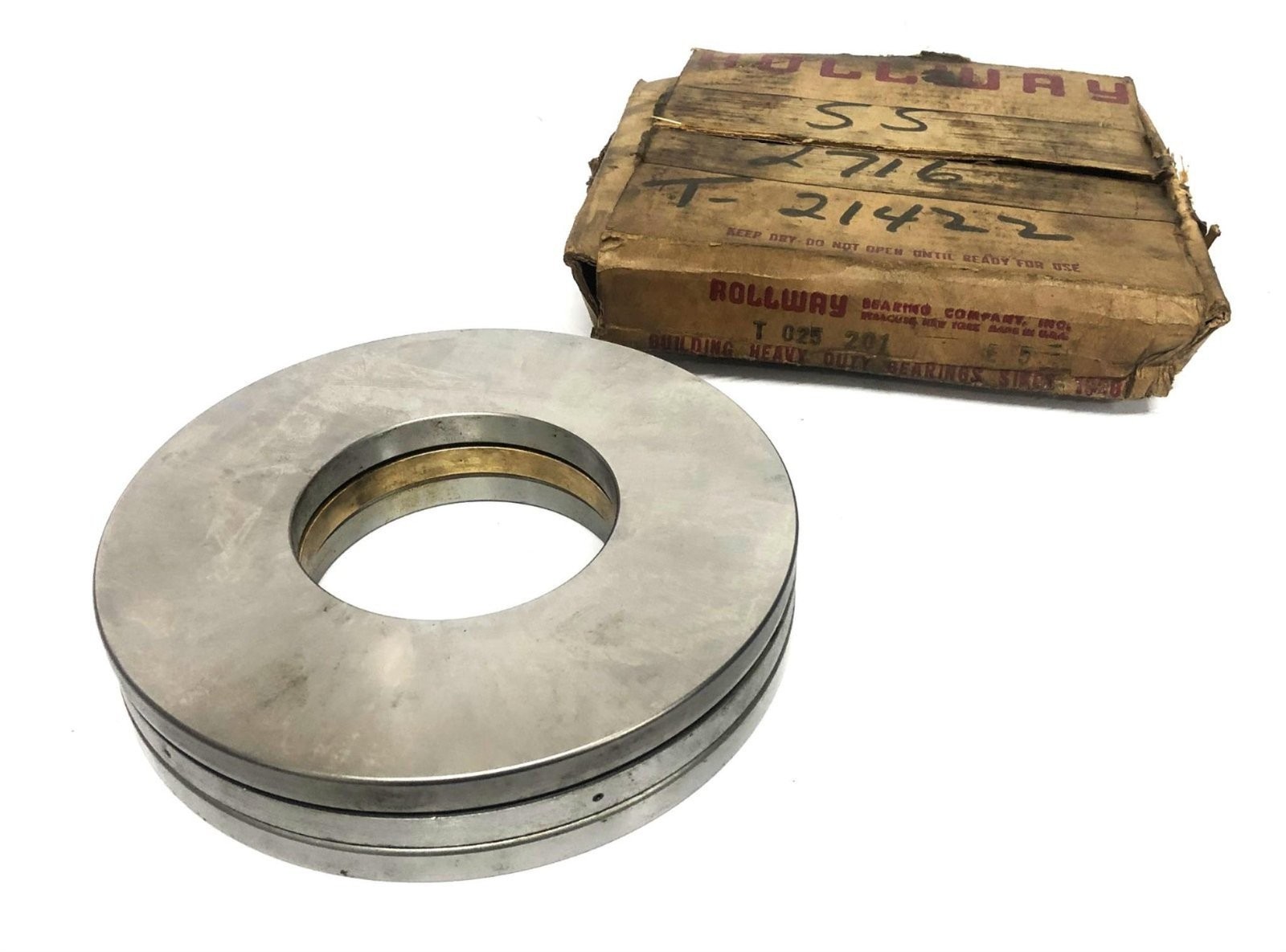 Rollway Cylindrical Roller Thrust Bearing T-025-201 NOS