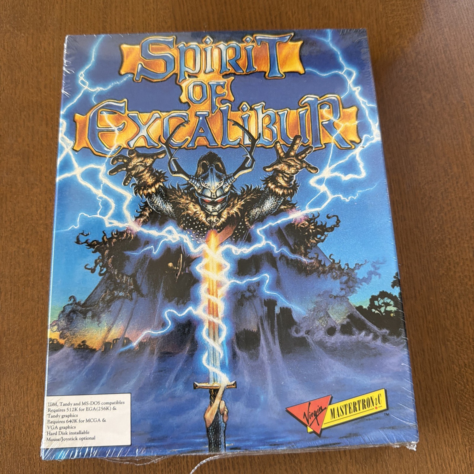 SPIRIT OF EXCALIBUR BY VIRGIN MASTERTRONIC FOR IBM PC/TANDY FACTORY SEALED