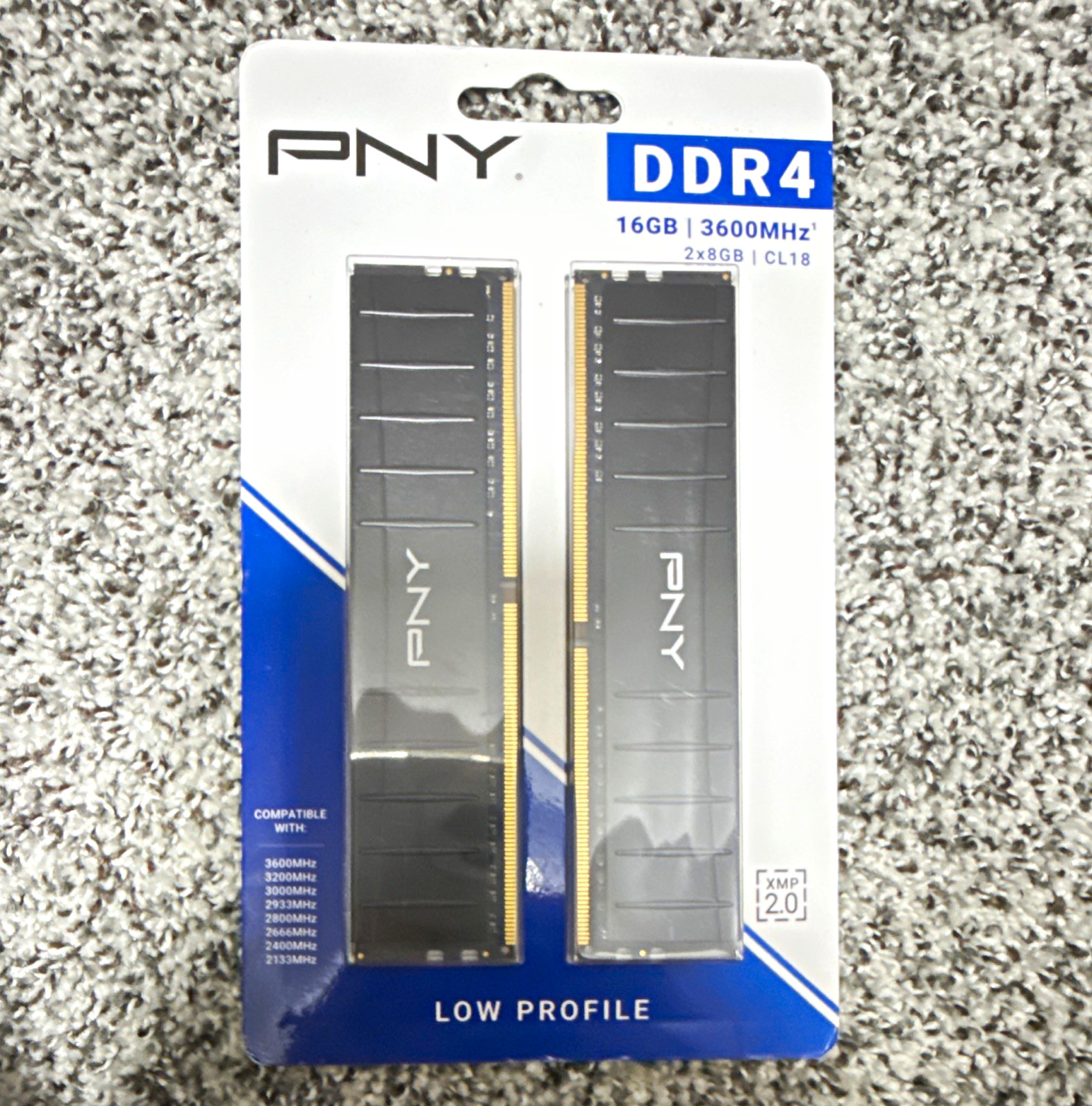PNY 16GB (2x8GB) DDR4 3600MHz Desktop RAM PNY 16GB (2x8GB) DDR4 3600MHz Desktop RAM