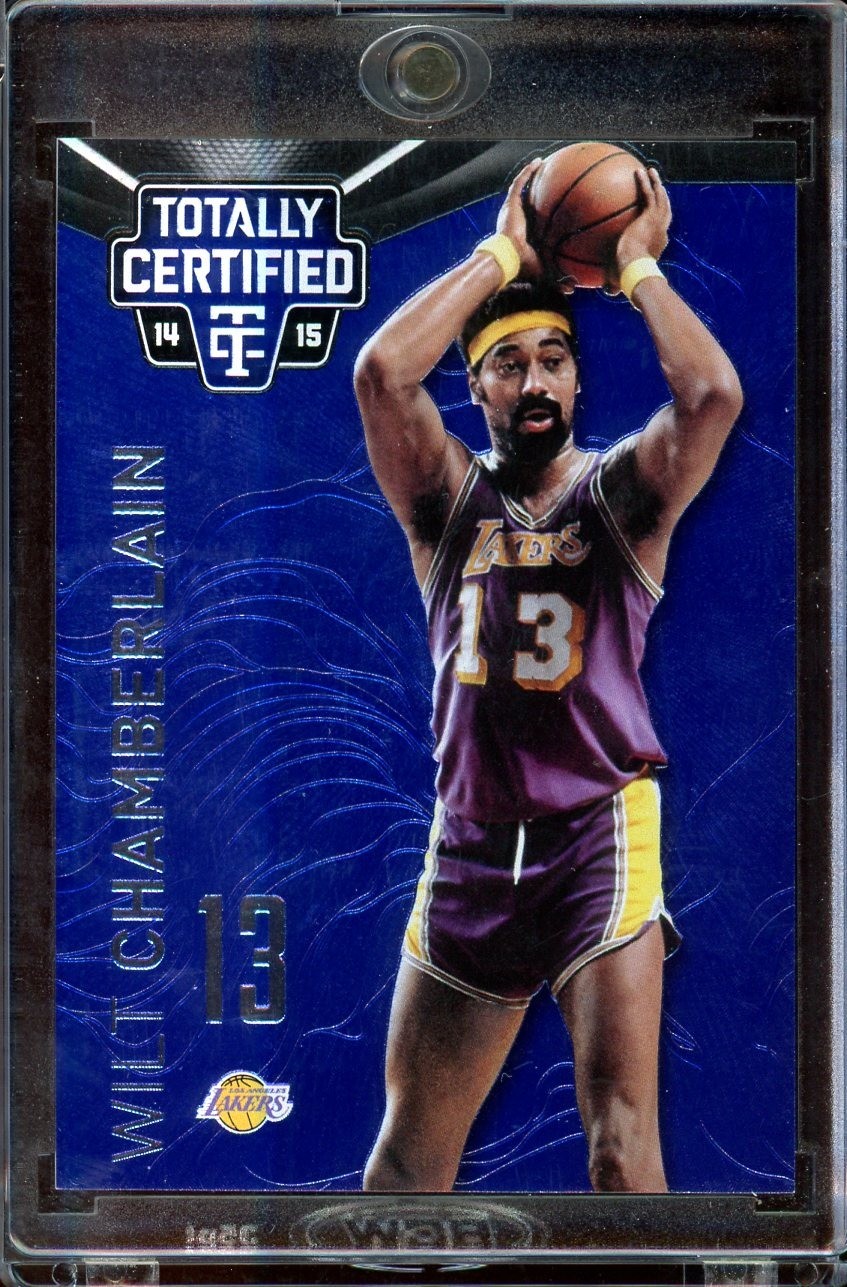 2014-15 Panini Totally Certified #132b Wilt Chamberlain Platinum Blue #077/149