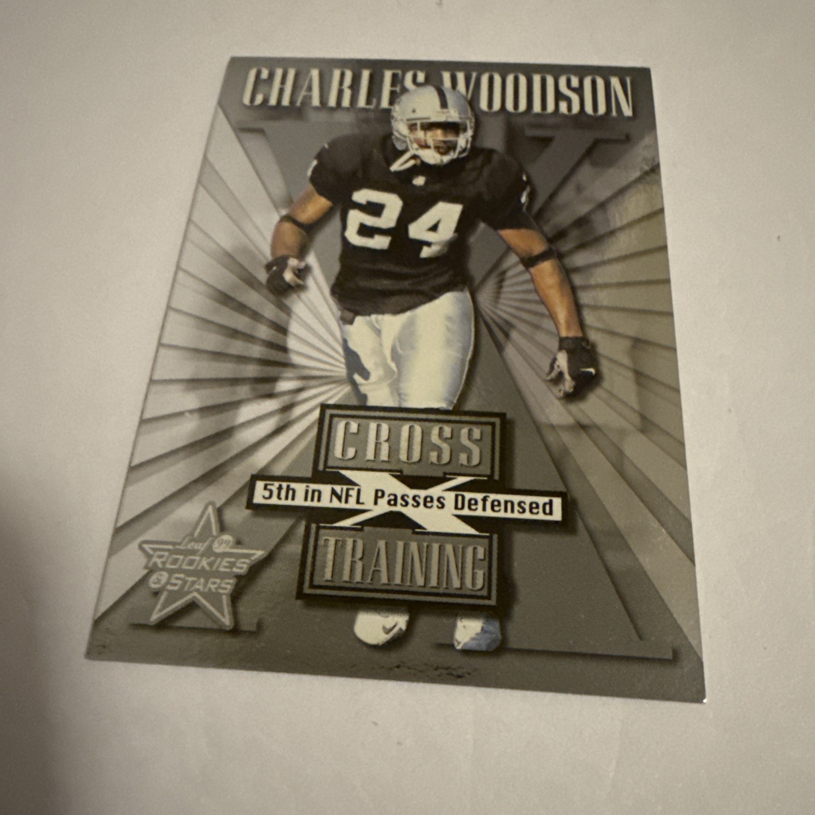 1999 Leaf Rookies & Stars - Cross Training Charles Woodson #CT-24 /1250 Raiders 1999 Leaf Rookies & Stars - Cross Training Charles Woodson #CT-24 /1250 Raiders