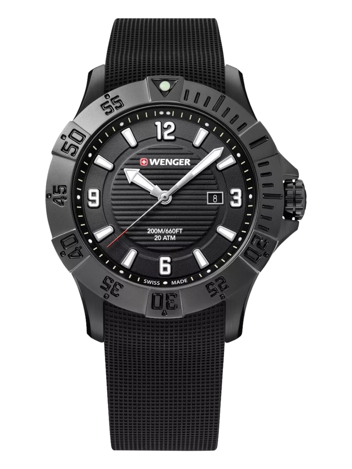 Wenger Swiss Army Men\'s 01.0641.134 Seaforce Black Dial Watch 43 mm MSRP $280