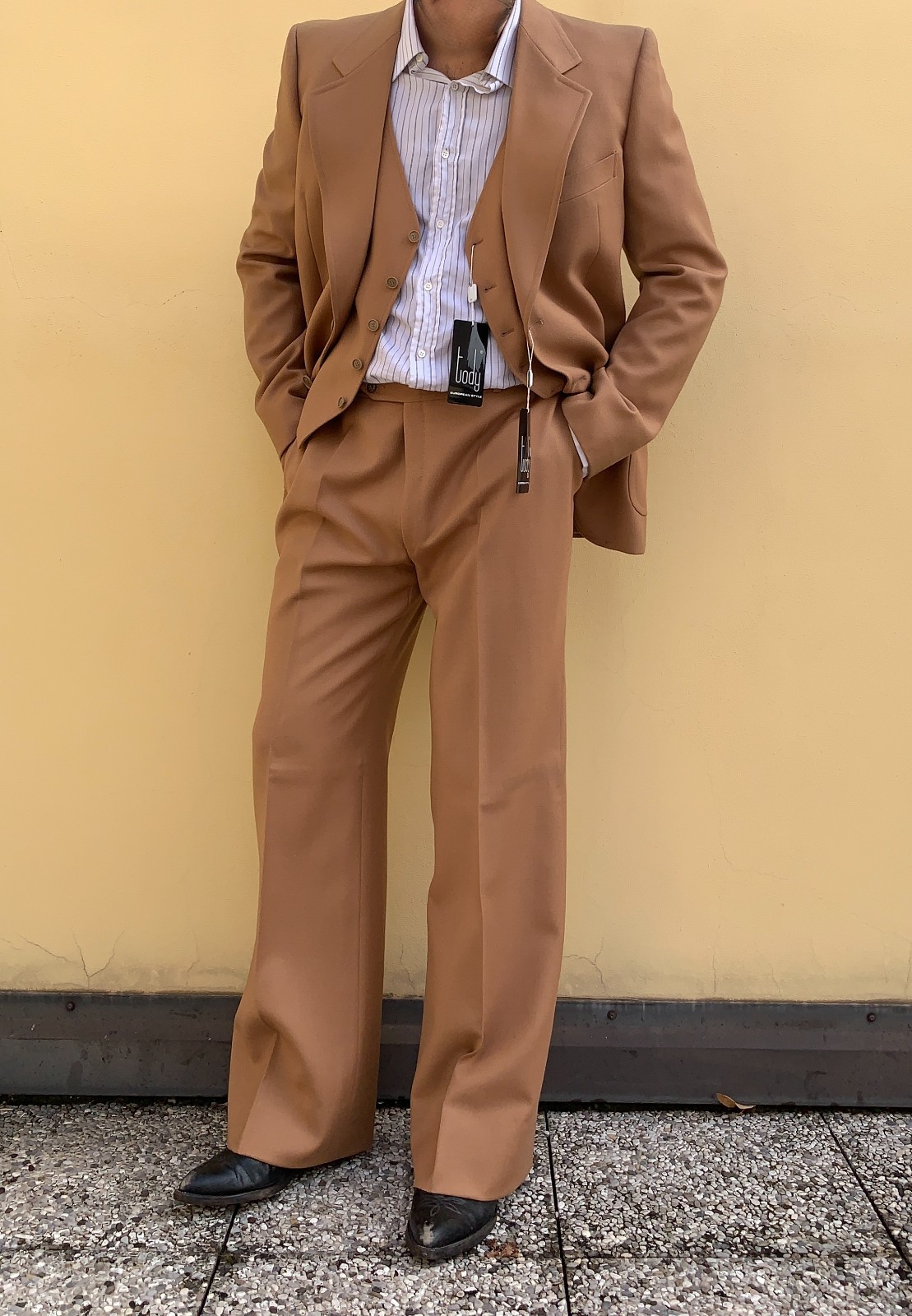 Vintage 1970s Deadstock 3-Piece Suit - 100% Virgin Wool Fit IT 50/ 52 - US 40