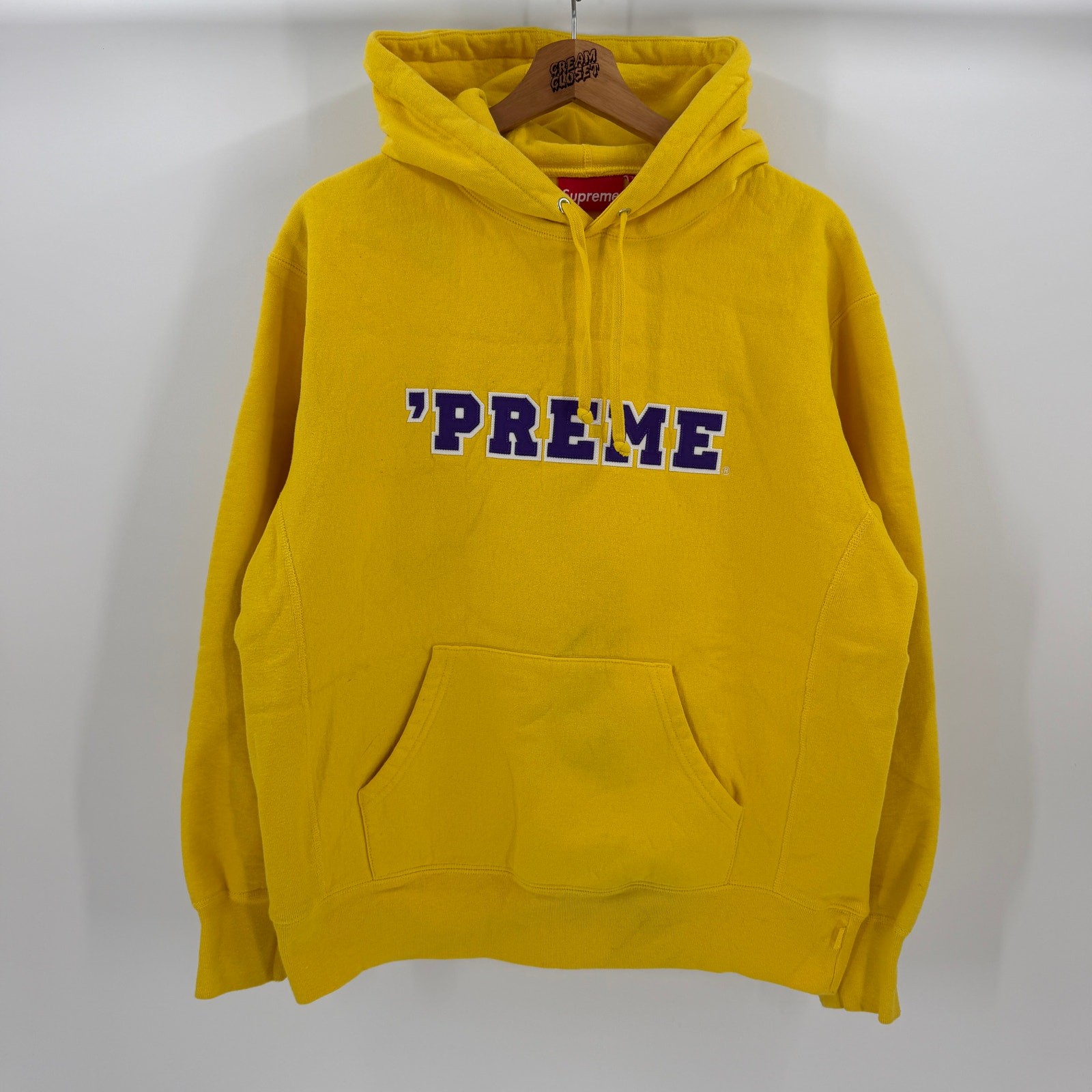 FW22 2022 Supreme NYC Preme Hoodie in Yellow S