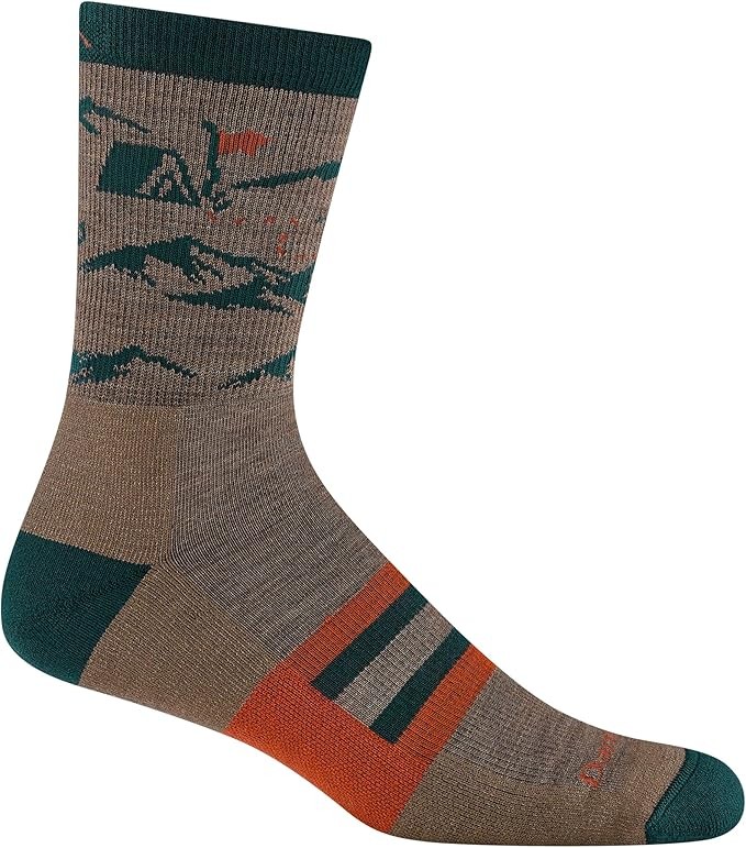 Darn Tough 5021 Bark Men\'s Hike Hike Hut Micro Crew Midweight Hiking Socks Cushn