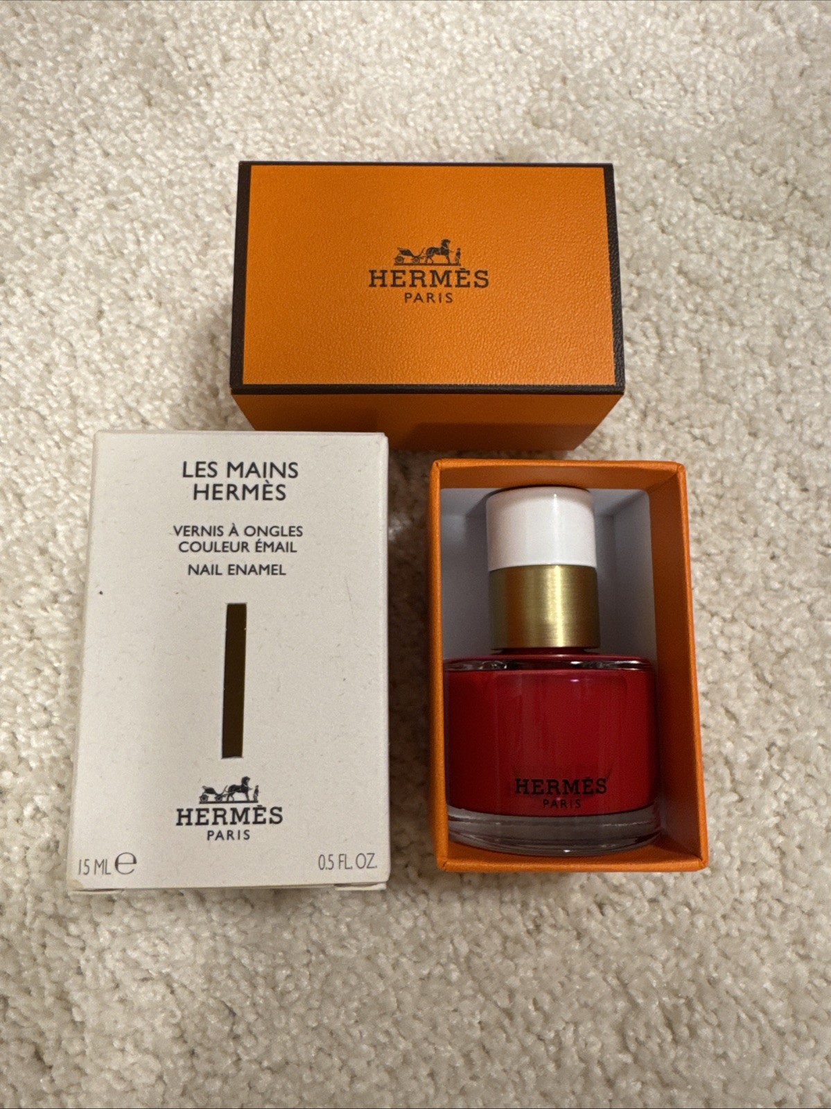 HERMÈS Les Mains Hermes Nail Polish Enamel #66 ROUGE PIMENT, NIB 100% AUTHENTIC