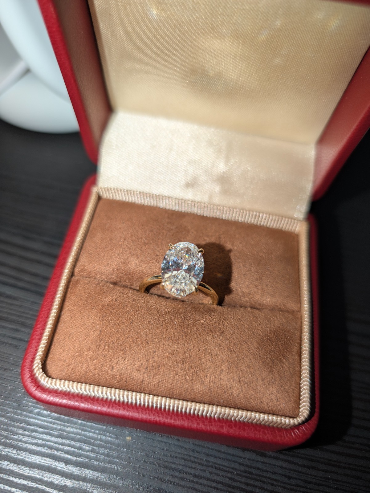 4 carat oval diamond ring 14ct gold 4 carat oval diamond ring 14ct gold