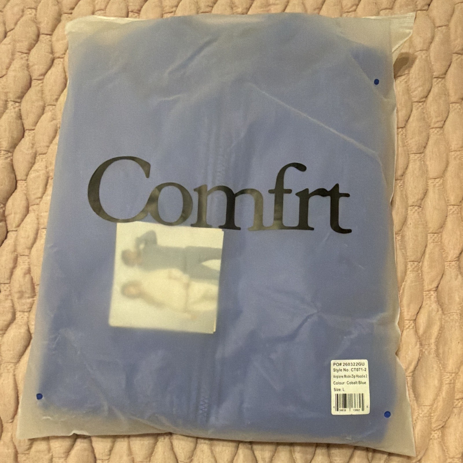 Comfrt Airplane Mode Travel Hoodie Cobalt Blue Size Large