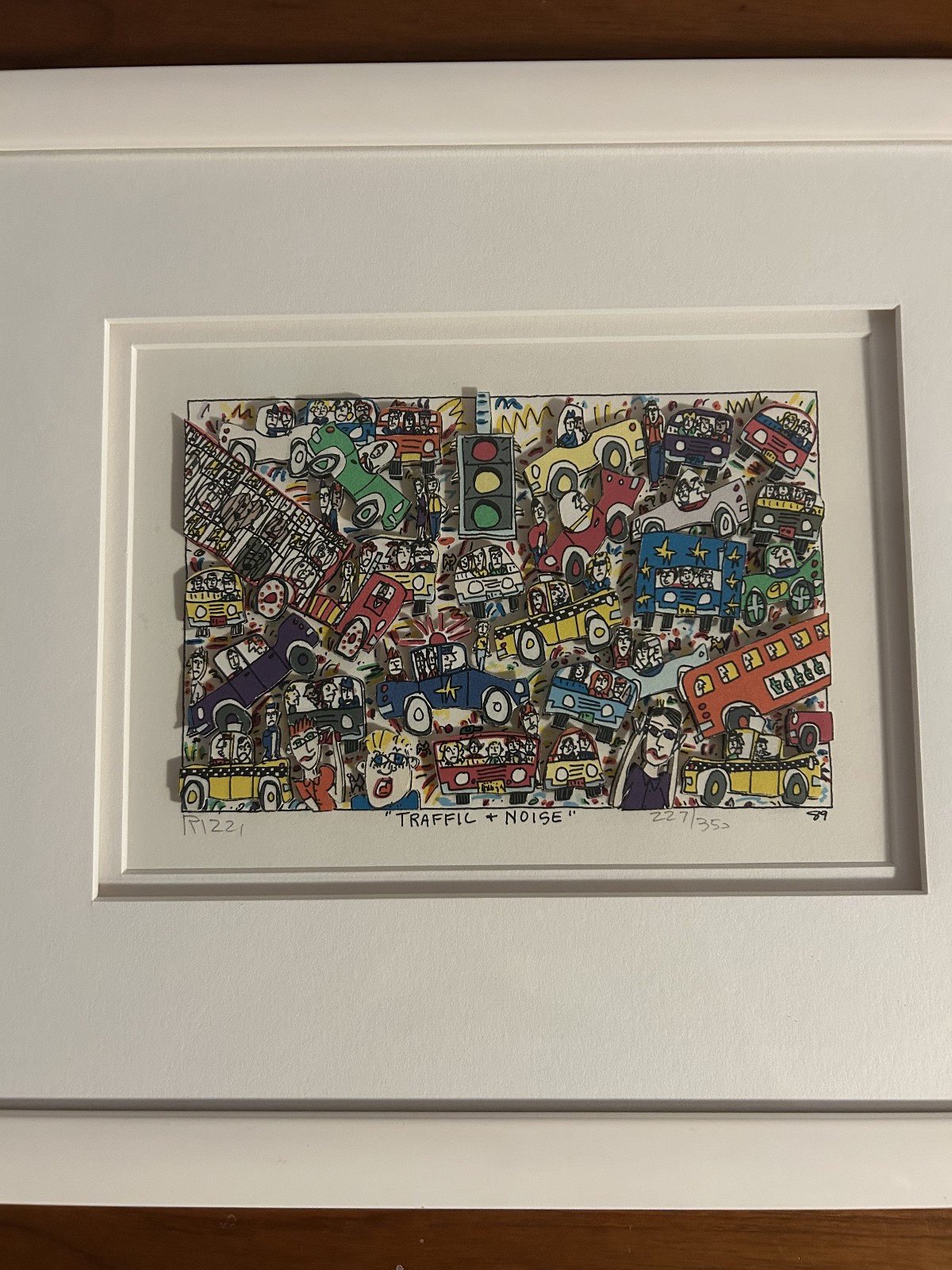 James Rizzi Traffic + Noise Three-Dimensional Color Lithograph, Signed 227/350
