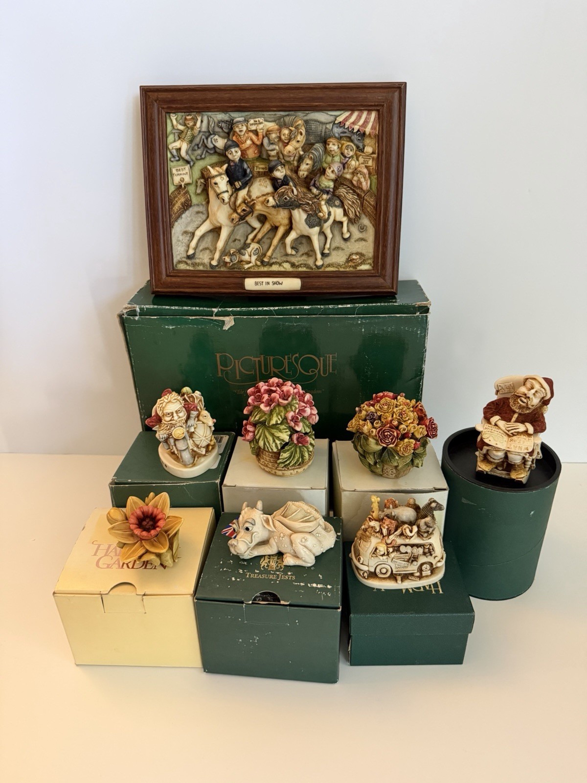 Harmony Kingdom Lot Of 8 - Cerlulu, Safari II, King Of The Road, Best In Show… Harmony Kingdom Lot Of 8 - Cerlulu, Safari II, King Of The Road, Best In Show…