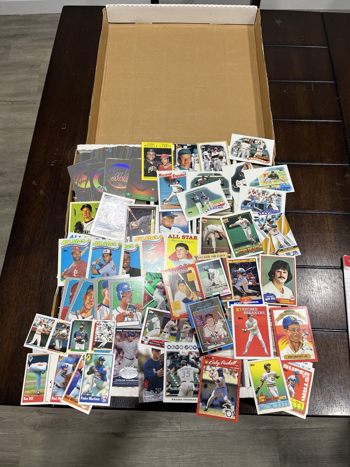 Huge Vintage Baseball Card Lot 5000+ Late 70s-2000s Stars Rookies 5-Row Box Bulk