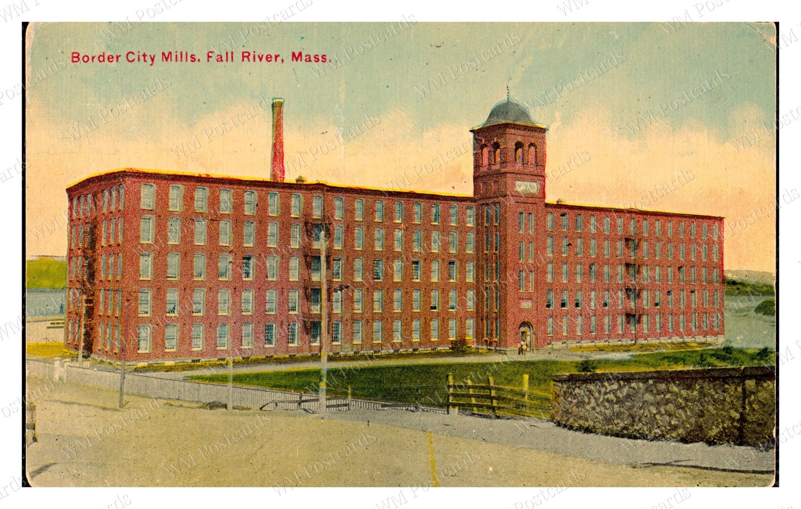 Fall River Massachusetts 1930s Border City Mills Standard Postcard Fall River Massachusetts 1930s Border City Mills Standard Postcard
