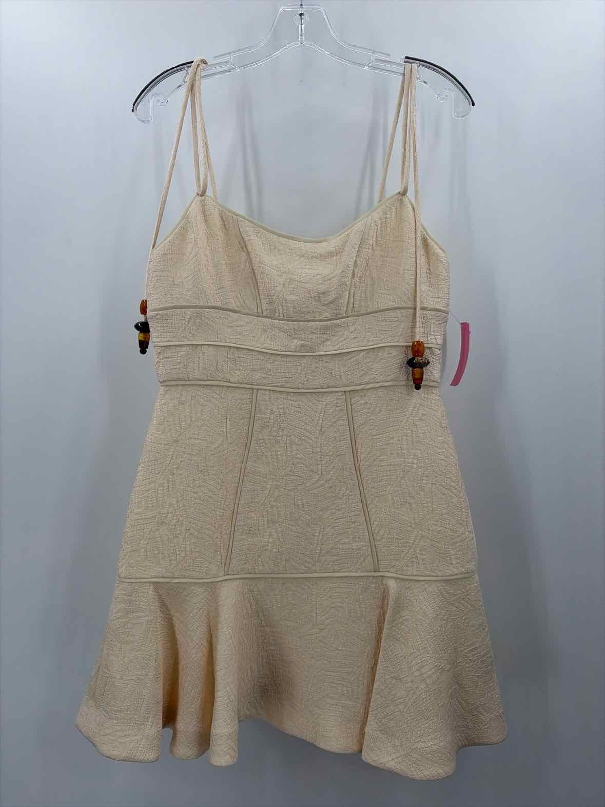 Pre-Owned Alexis Ivory Size Medium Knee Length Sleeveless Dress