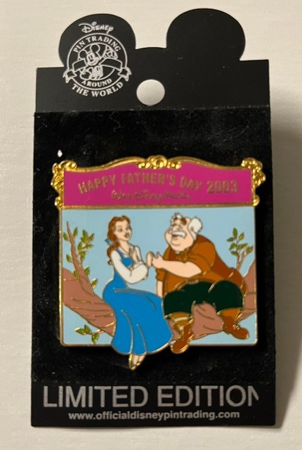 Disney WDW 2003 Father\'s Day Belle Maurice Tree Pin LE 3500 Beauty Beast