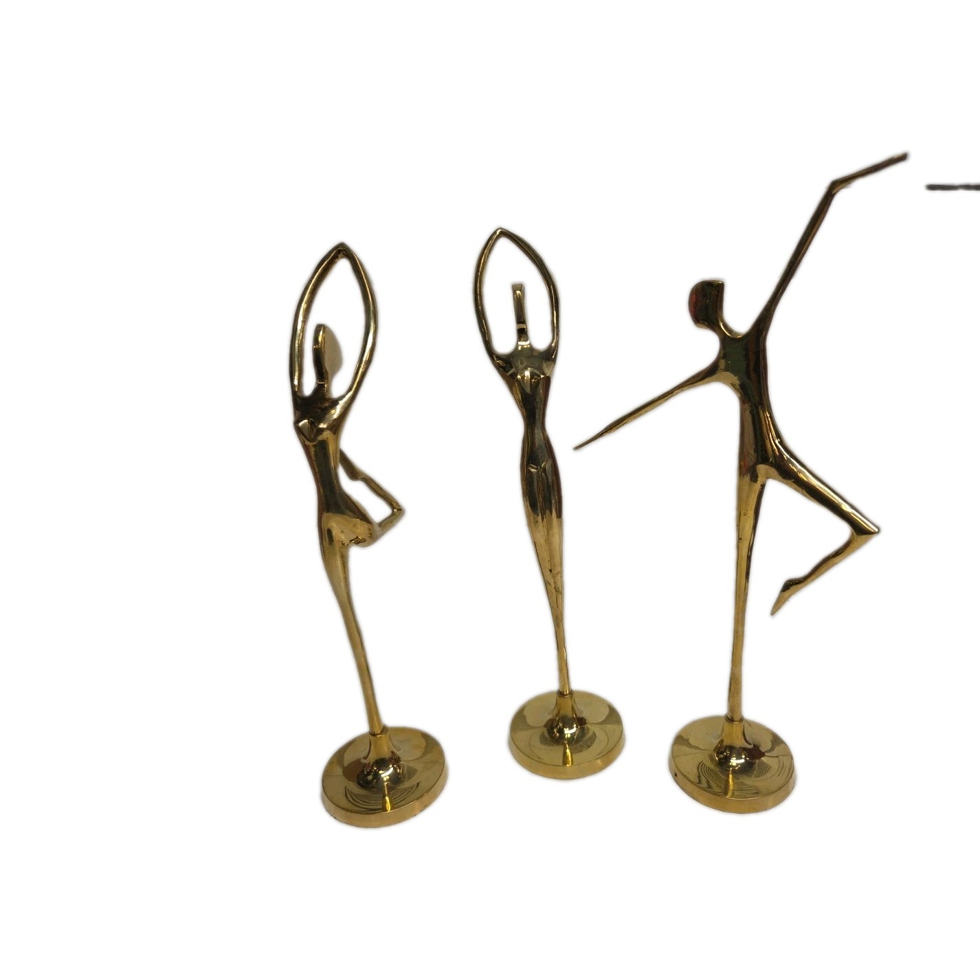 3-Vintage Deco Brass Ballerina Vintage Dancer Figural Nude Sculpture 3-Vintage Deco Brass Ballerina Vintage Dancer Figural Nude Sculpture