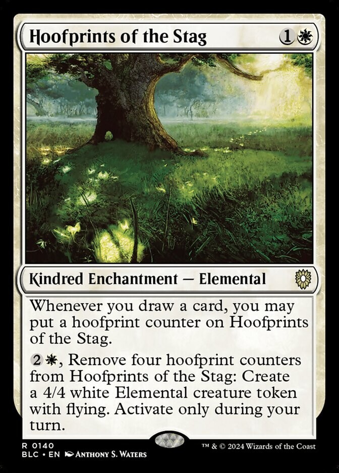 Hoofprints of the Stag 0140 Rare Non Foil Bloomburrow Commander MTG NM