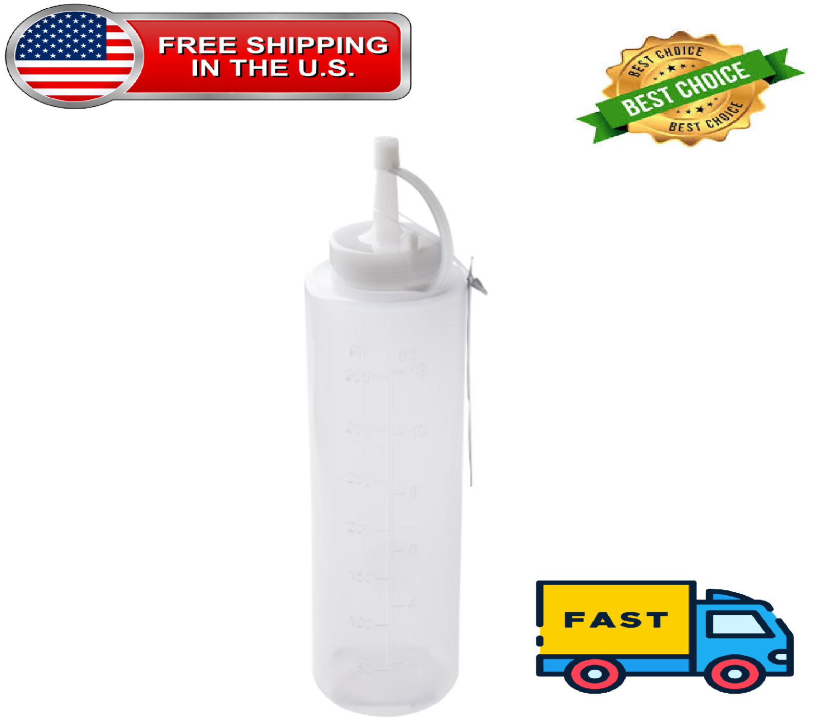 Mainstays 14-Ounce Oil & Vinegar Plastic Dispensing Squeeze Bottle