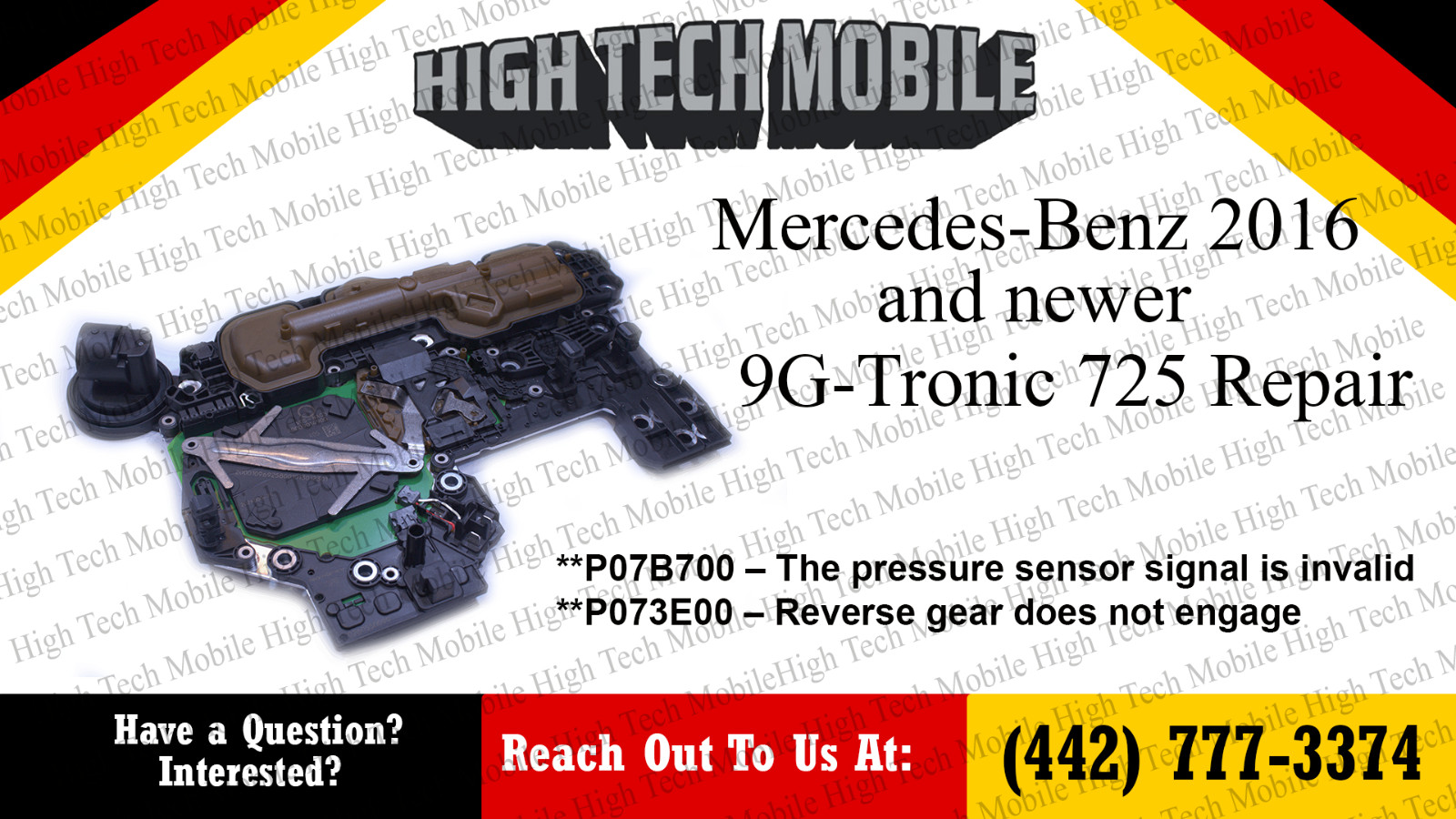 2016-2025  MERCEDES BENZ 9G P07B700 P073E00 000270430080  PRESSURE SENSOR REPAIR