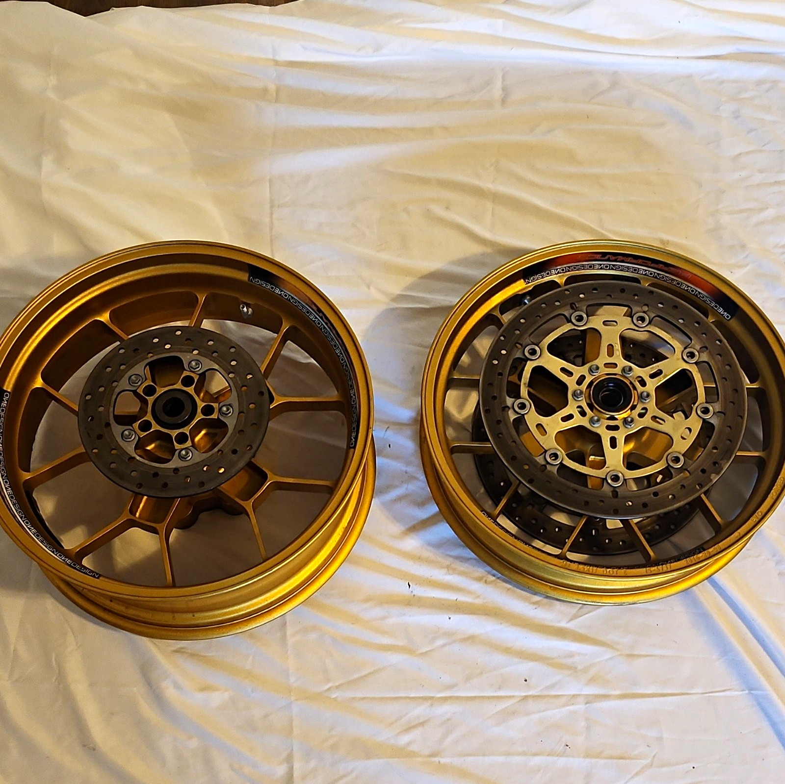 2004-2009 APRILIA RSV MILLE FACTORY TUONO OEM WHEELS RIMS SET GOLD