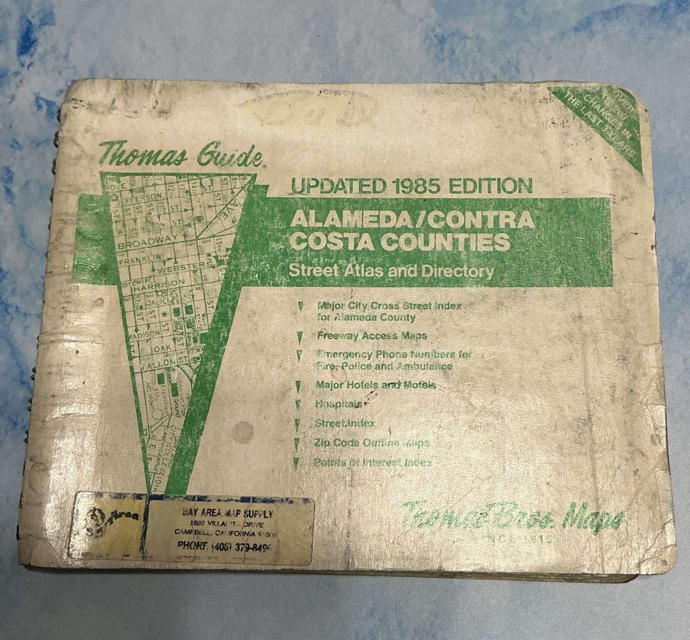 Vintage 1984 Thomas Guide Alameda, Contra Costa Counties Vintage 1984 Thomas Guide Alameda, Contra Costa Counties