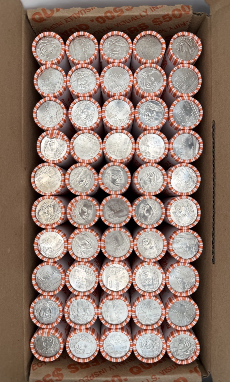 2026 P Philly US Constitution Uncirculated Quarter $500 Box 50 Rolls - IN HAND