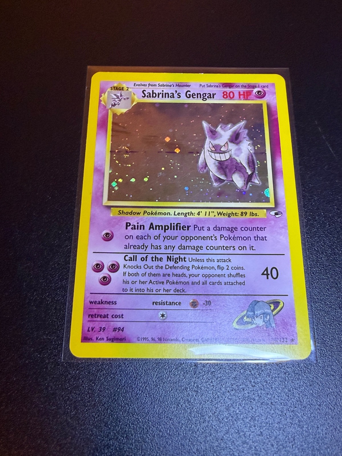 Sabrina\'s Gengar 14/132 Gym Heroes Holo
