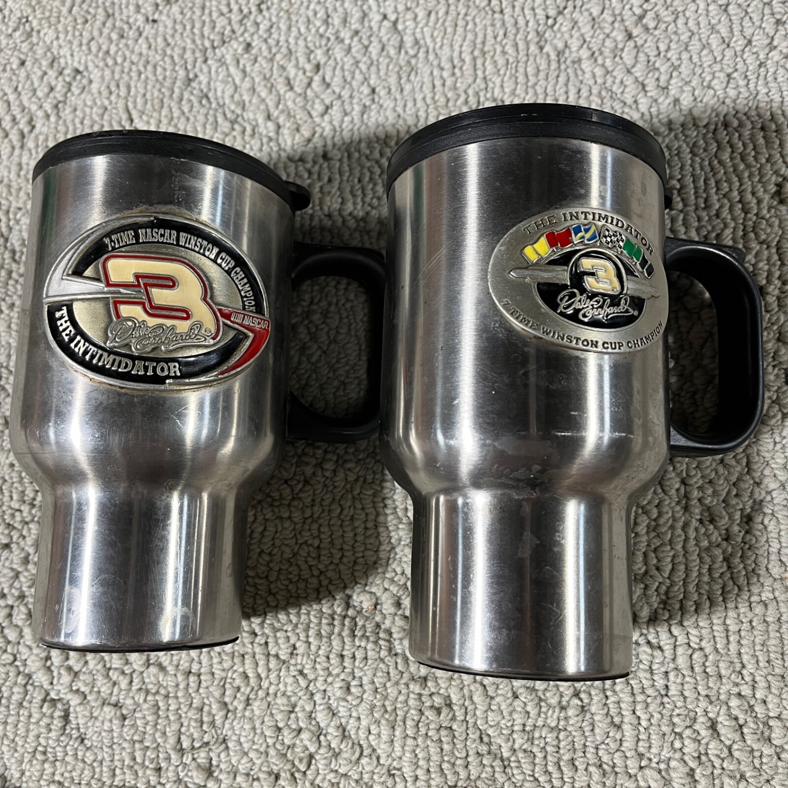 RARE 2001 Dale Earnhardt #3: The Intimidator Insulated Thermos set of 2