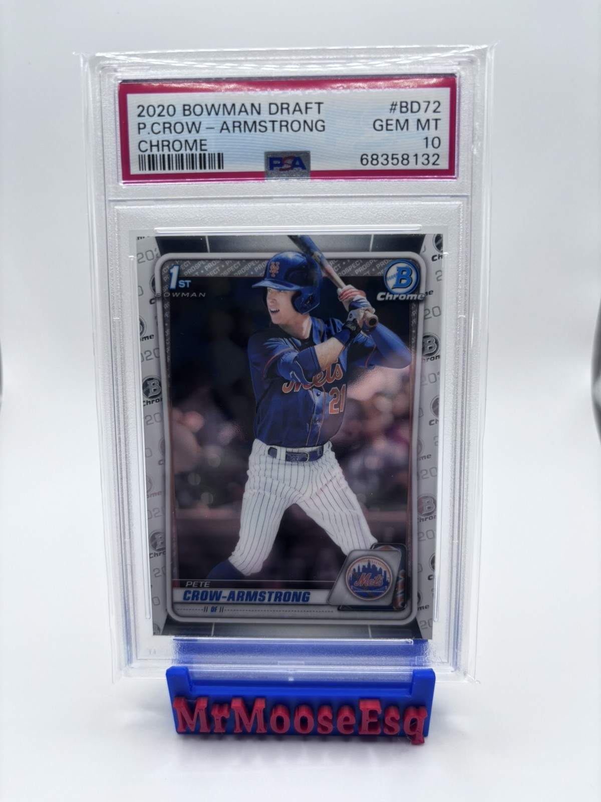 π 2020 BOWMAN DRAFT CHROME #BD72 PETE CROW-ARMSTRONG πPSA 10 π NL MVP π 2020 BOWMAN DRAFT CHROME #BD72 PETE CROW-ARMSTRONG πPSA 10 π NL MVP