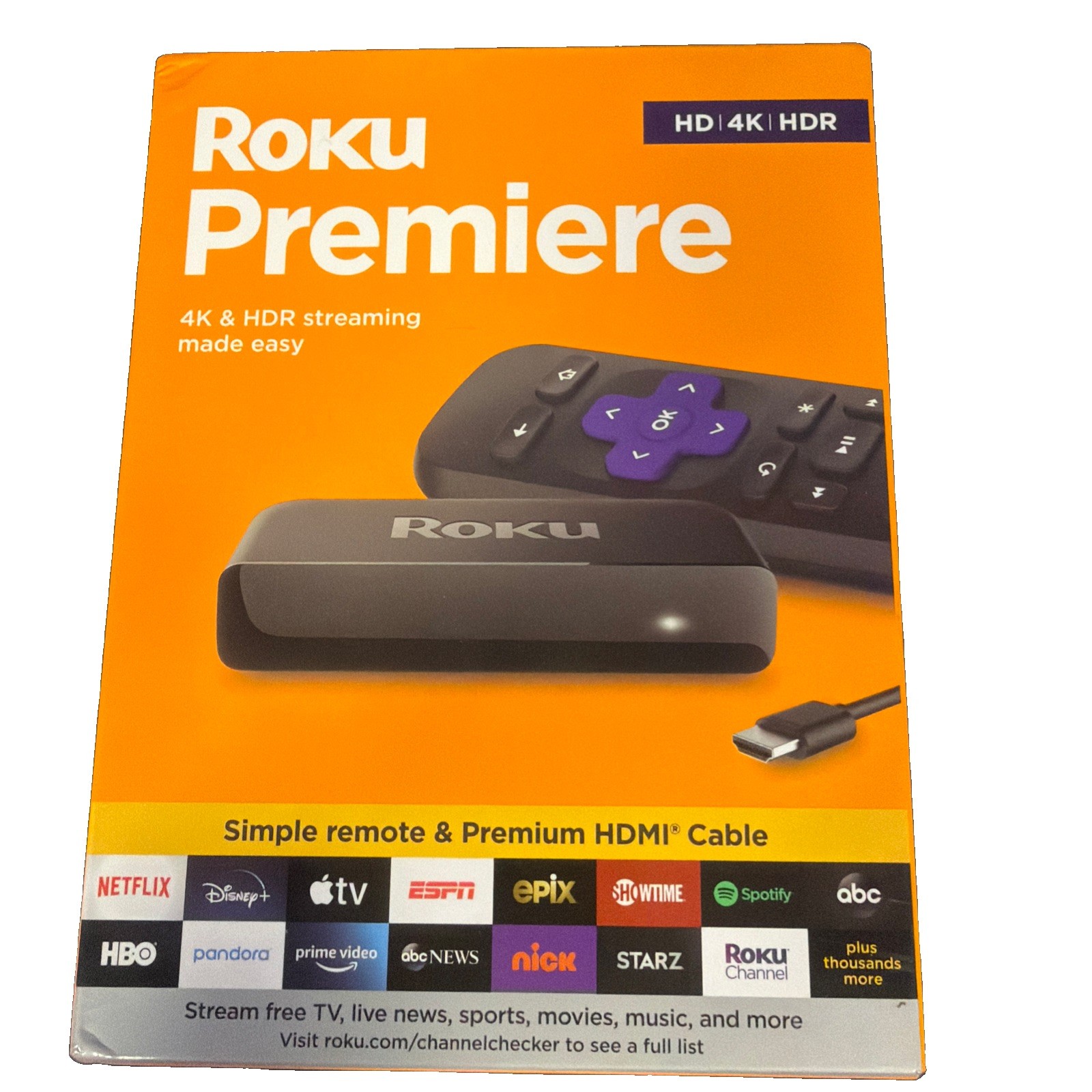 Roku Premiere Media Streamer - 3920R (Black) Brand New
