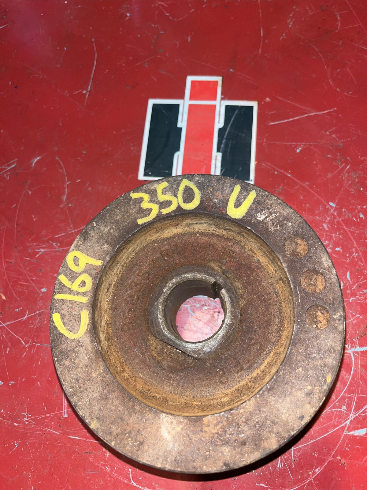 Farmall 300 tractor Original IH engine motor front main crank shaft pulley Farmall 300 tractor Original IH engine motor front main crank shaft pulley