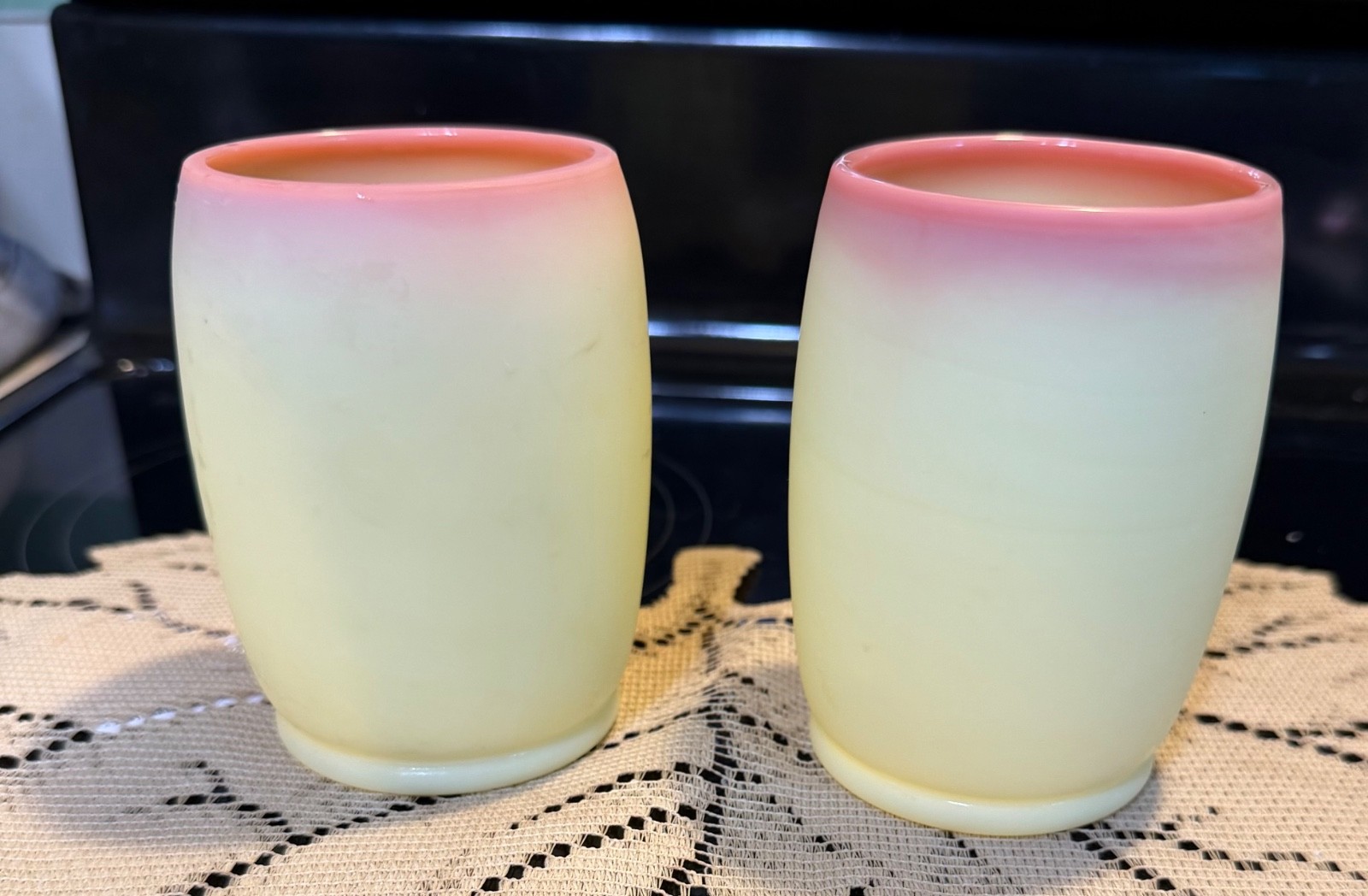 Fenton Burmese Tumbler x 2
