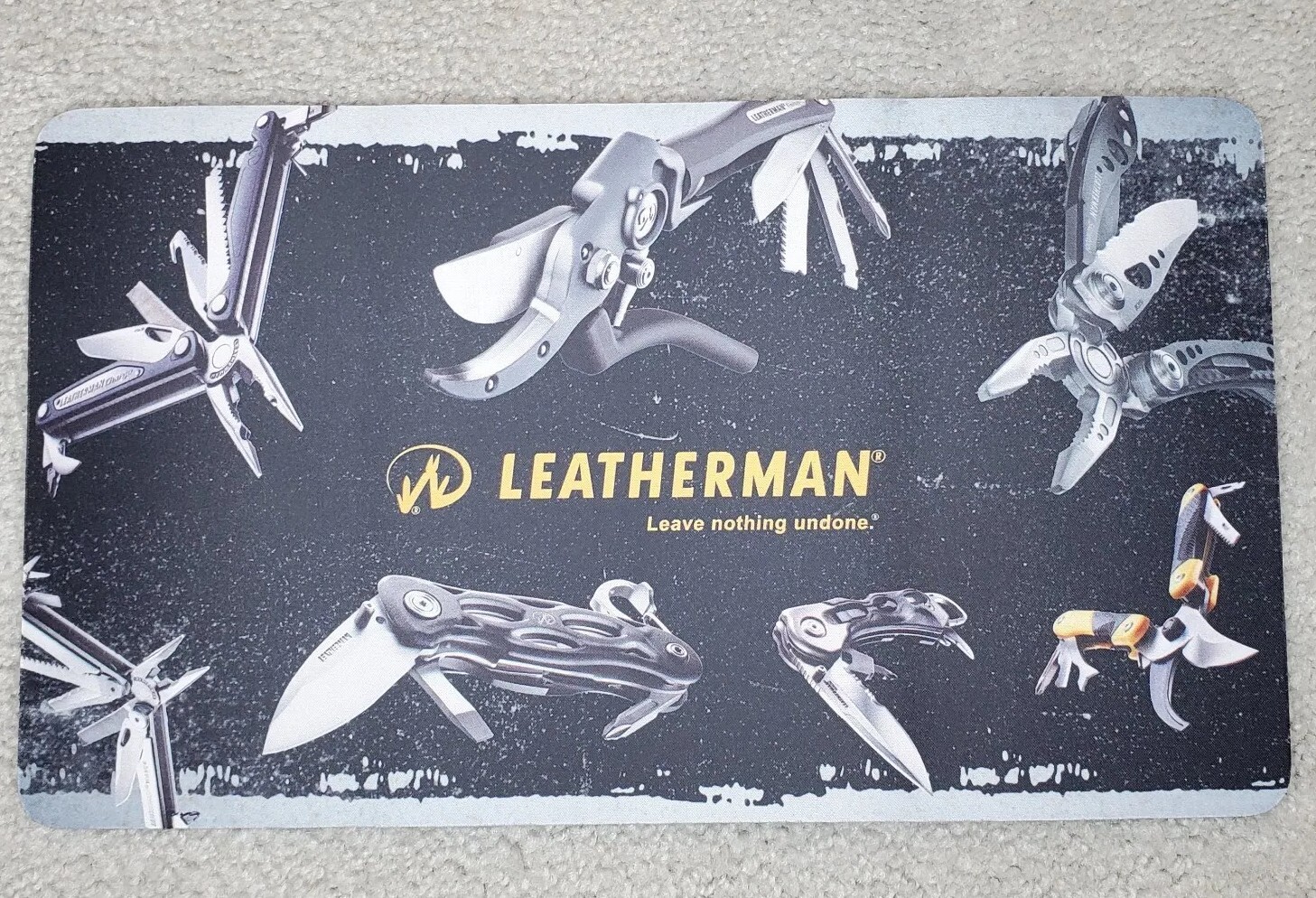 RARE Leatherman Counter Mat Advertisment 15.5 RARE Leatherman Counter Mat Advertisment 15.5