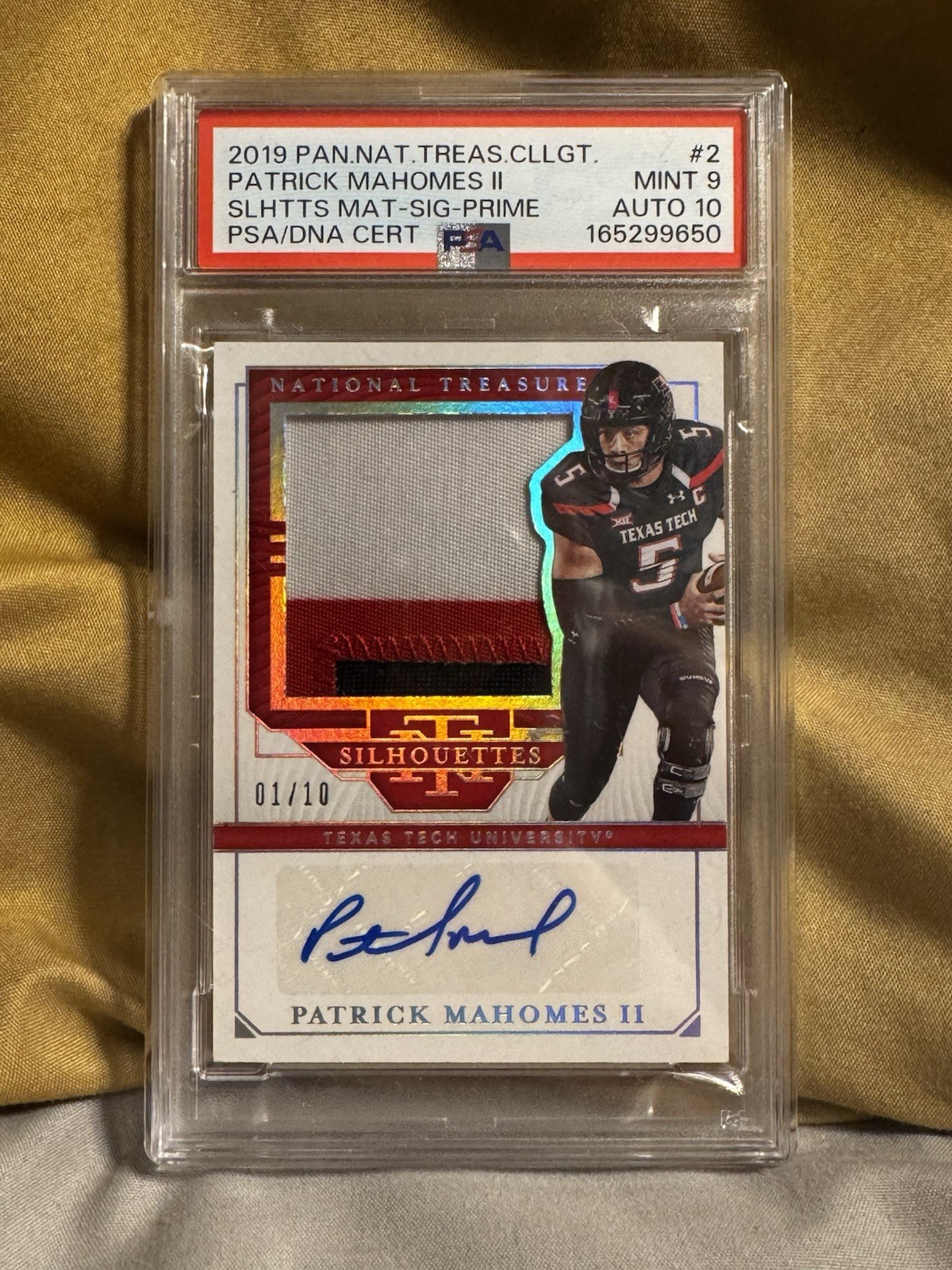 Panini 2019 Nat Treasures Mahomes II Silhouettes Prime Auto PSA 9/10 01/10 Panini 2019 Nat Treasures Mahomes II Silhouettes Prime Auto PSA 9/10 01/10