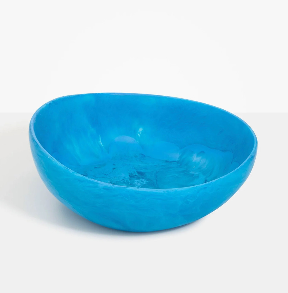 FINAL SALE Dinosaur Designs Hand-Cast Resin Salad Bowl in Sky