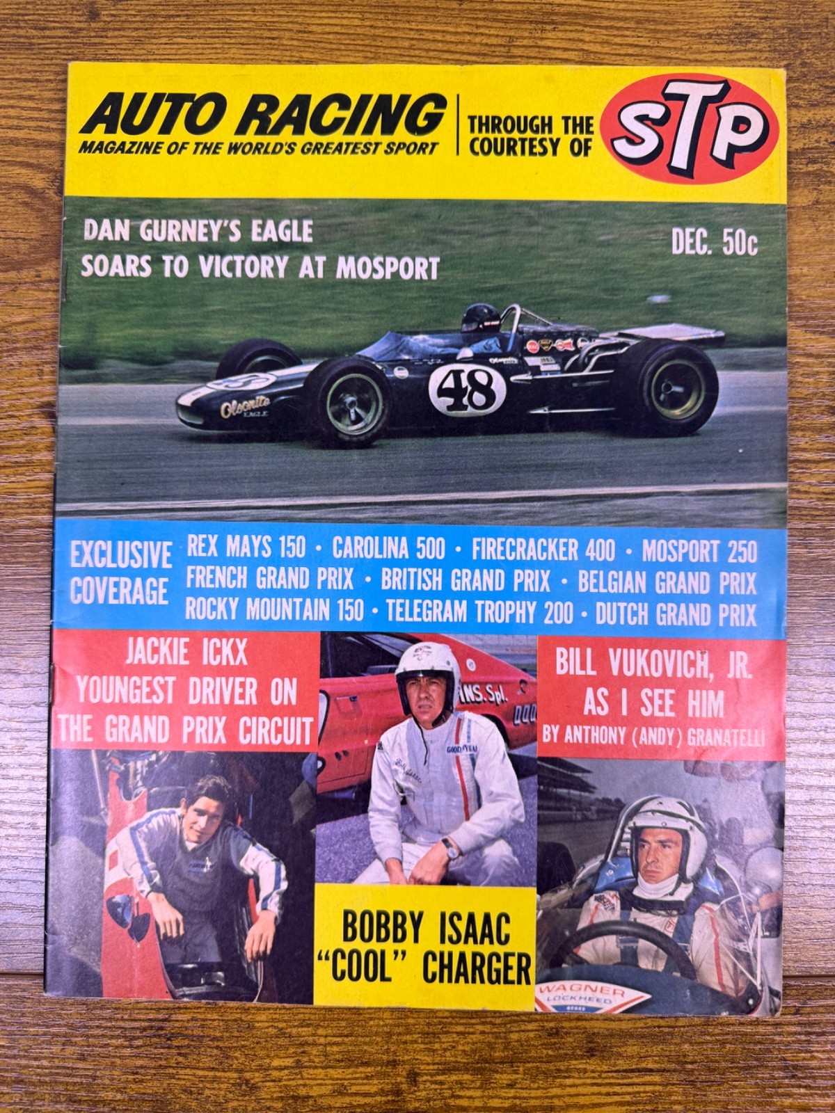 December 1968 STP Motor Racing Magazine Bobby Isaac Dan Gurney Jack Ickx