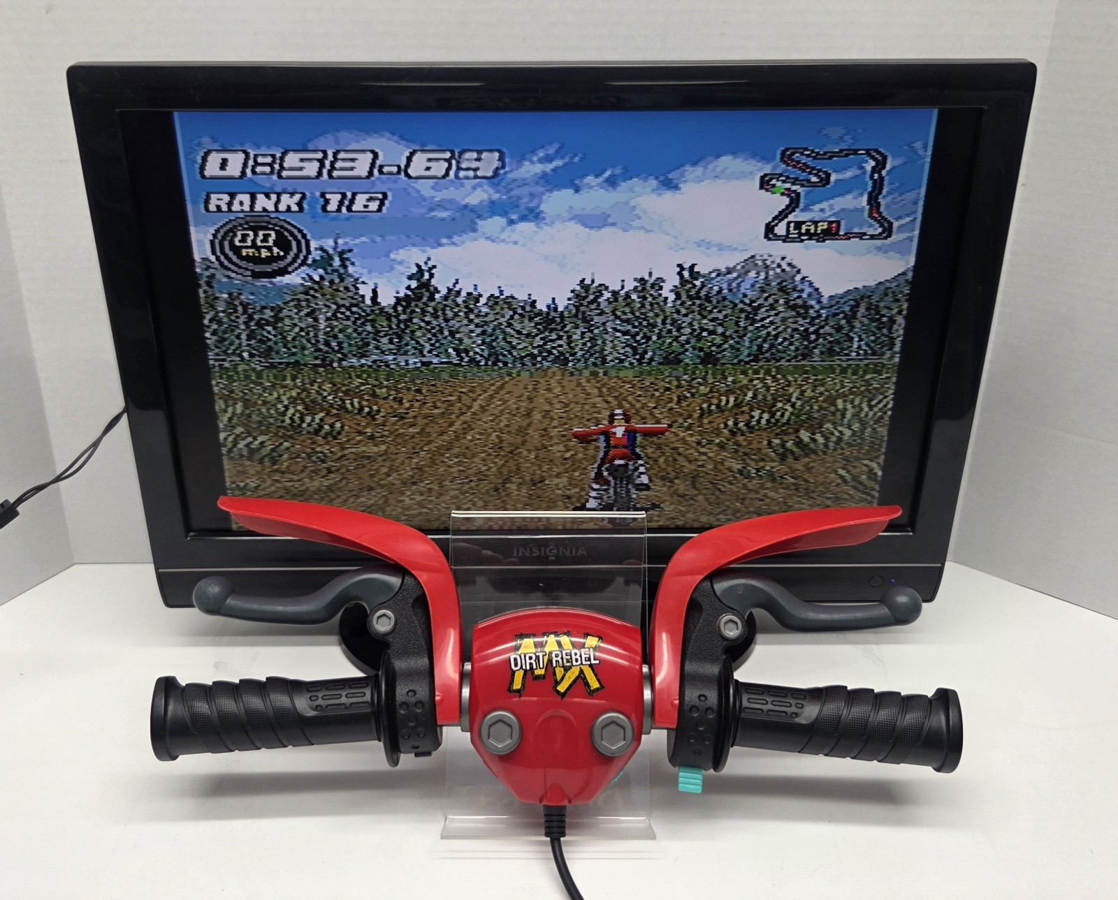 HASBRO MX DIRT REBEL PLUG & PLAY TV VIDEO GAME HANDHELD MOTORCYCLE CONTROLLER