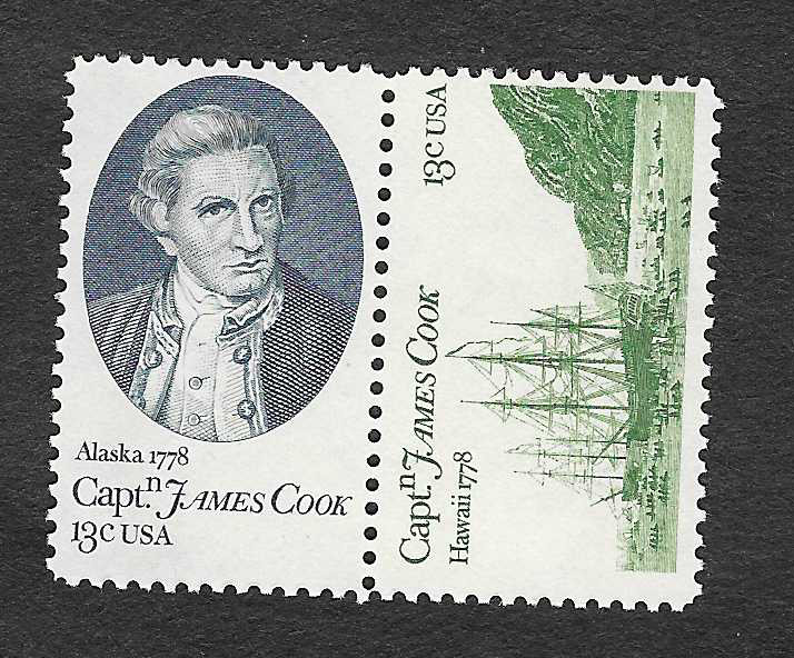 1978 US 1732-1733 ATTACHED PAIR COOK MNH 1978 US 1732-1733 ATTACHED PAIR COOK MNH