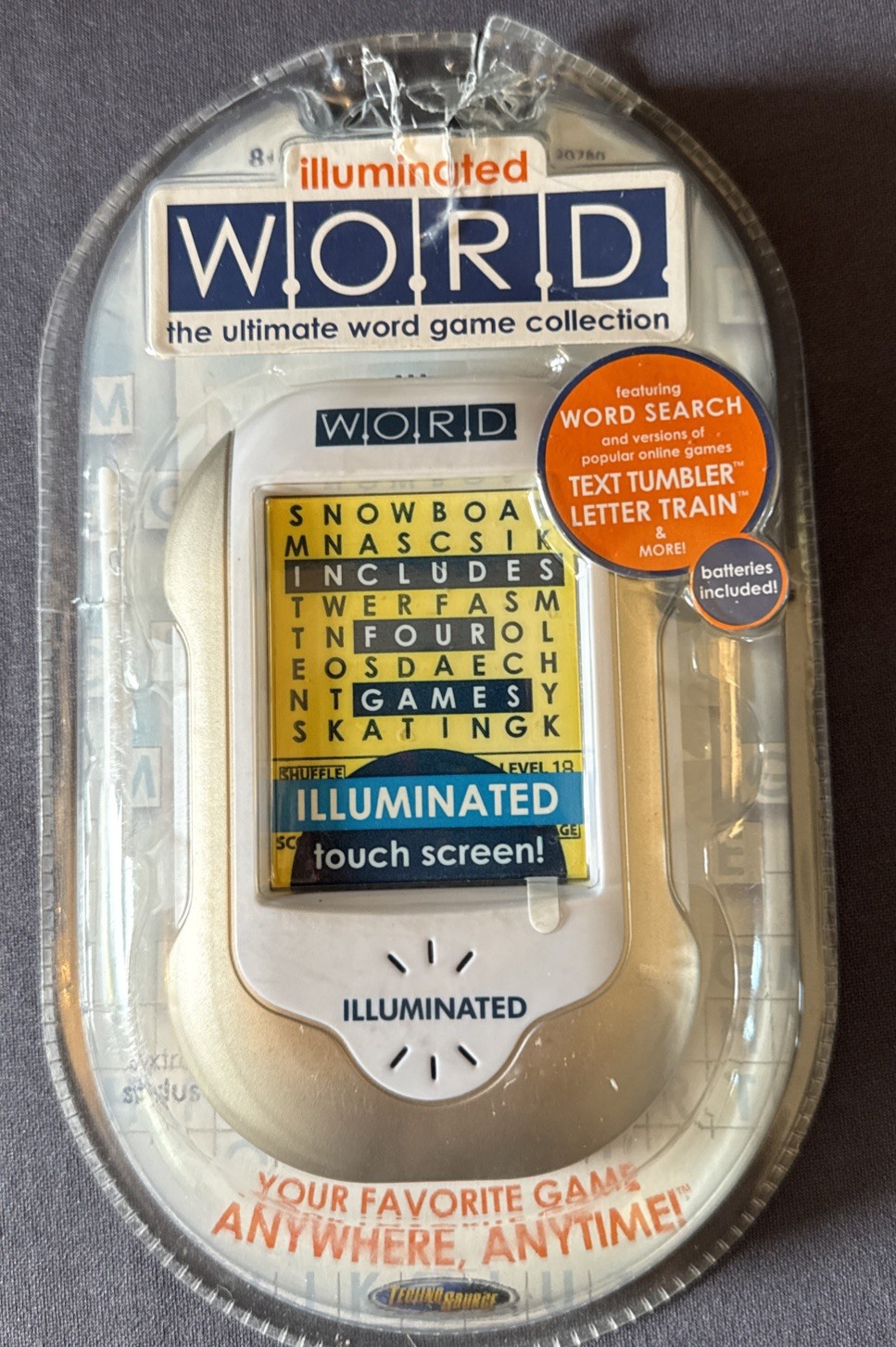 NEW 2007 Techno Source Illuminated WORD Touch Screen Handheld Game 20780 Read