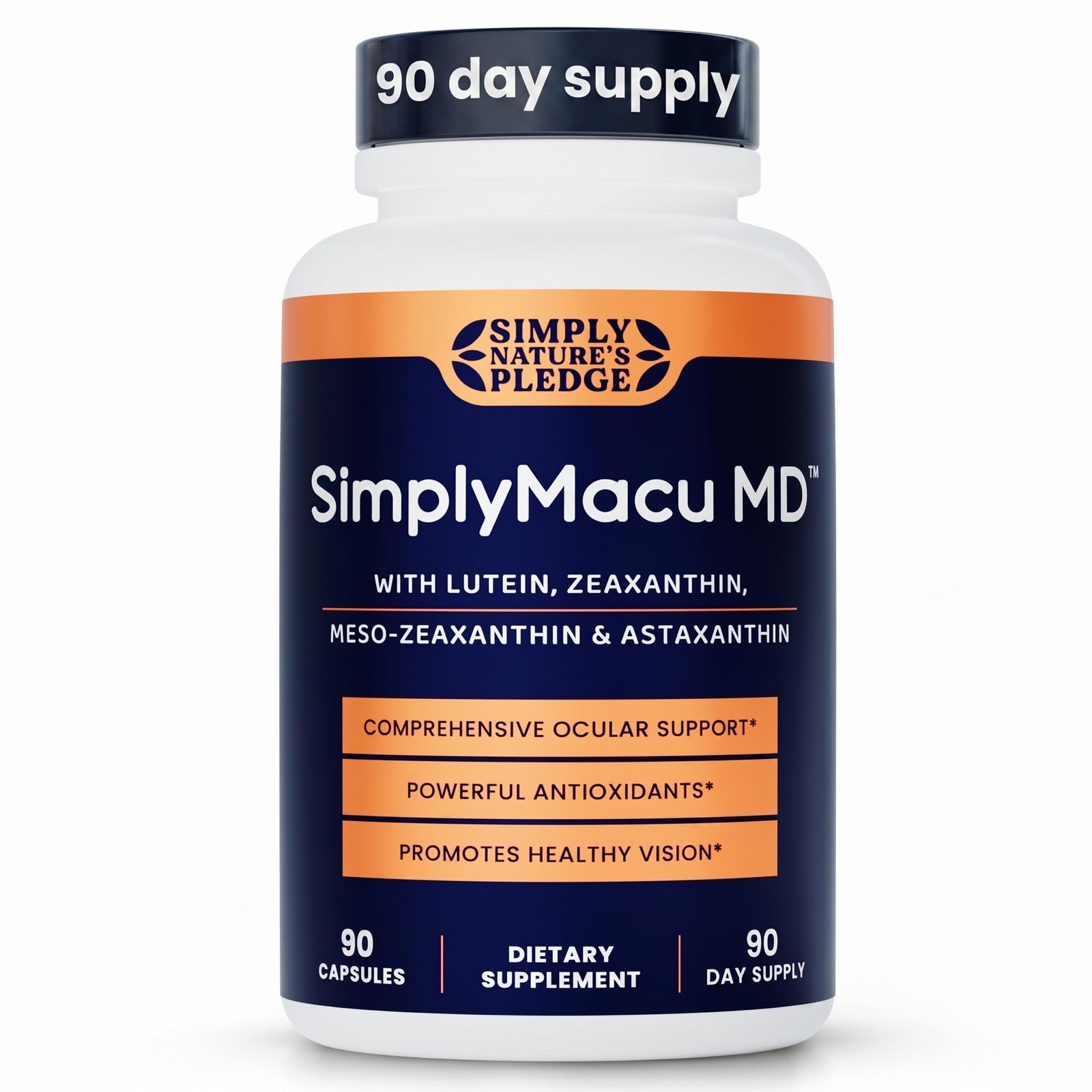 Simply Nature\'s Pledge Macu MD Eye Vitamins for Vision, 3Month Supply