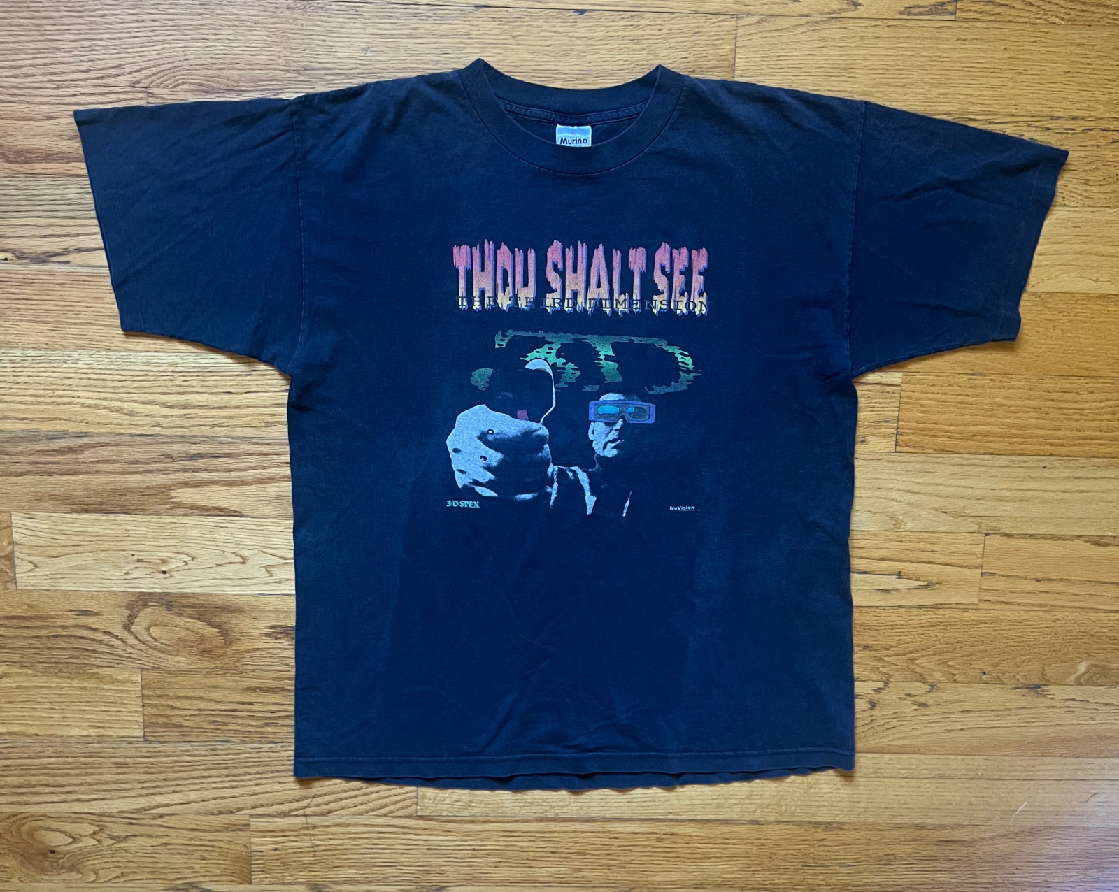Vintage 3D Thou Shalt See T-shirt XL NuVision 3D Spex Murina