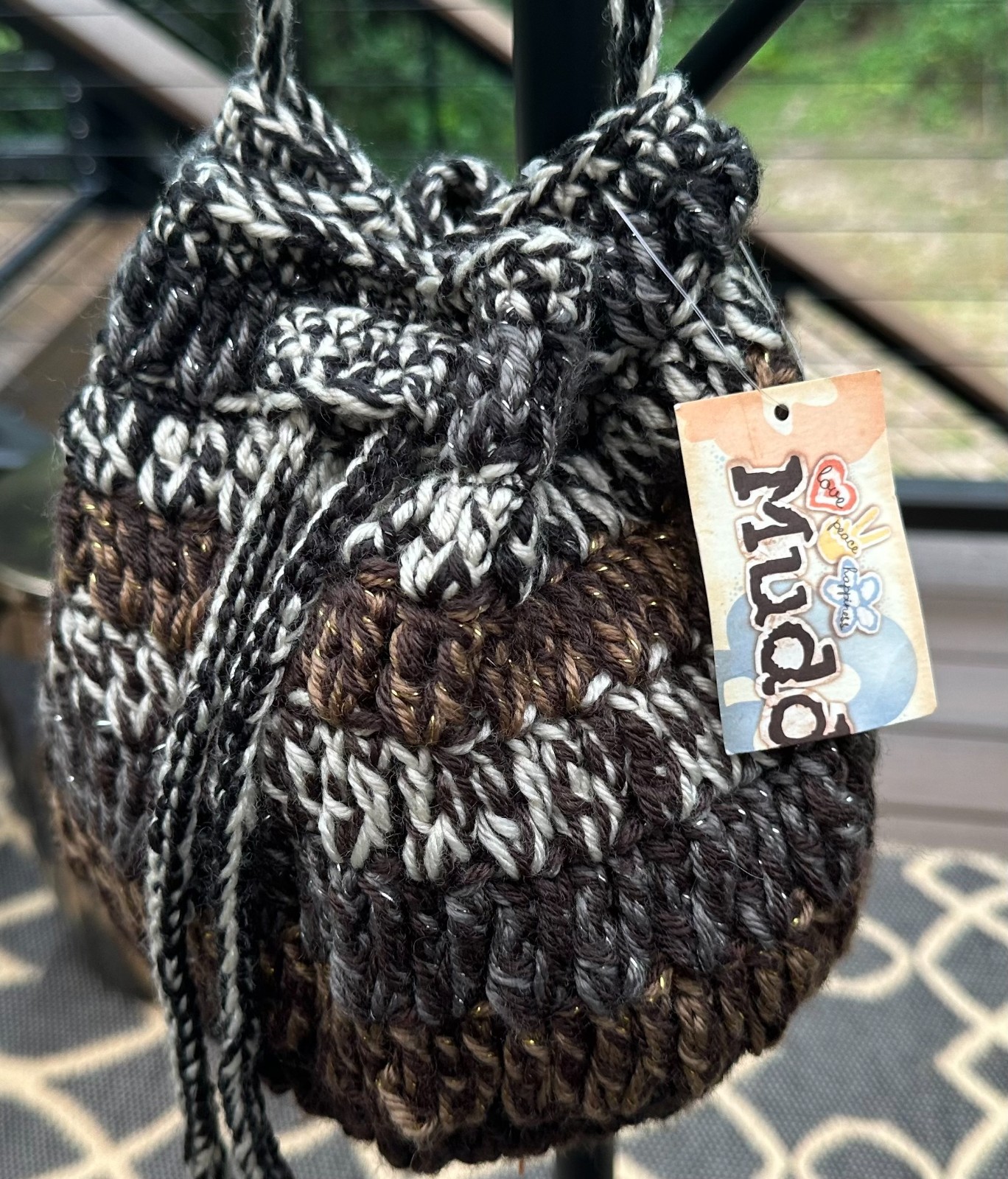 🌻🦋Vintage Y2K Mudd Knit Crochet Drawstring Crossbody Bag🦋🌻 🌻🦋Vintage Y2K Mudd Knit Crochet Drawstring Crossbody Bag🦋🌻