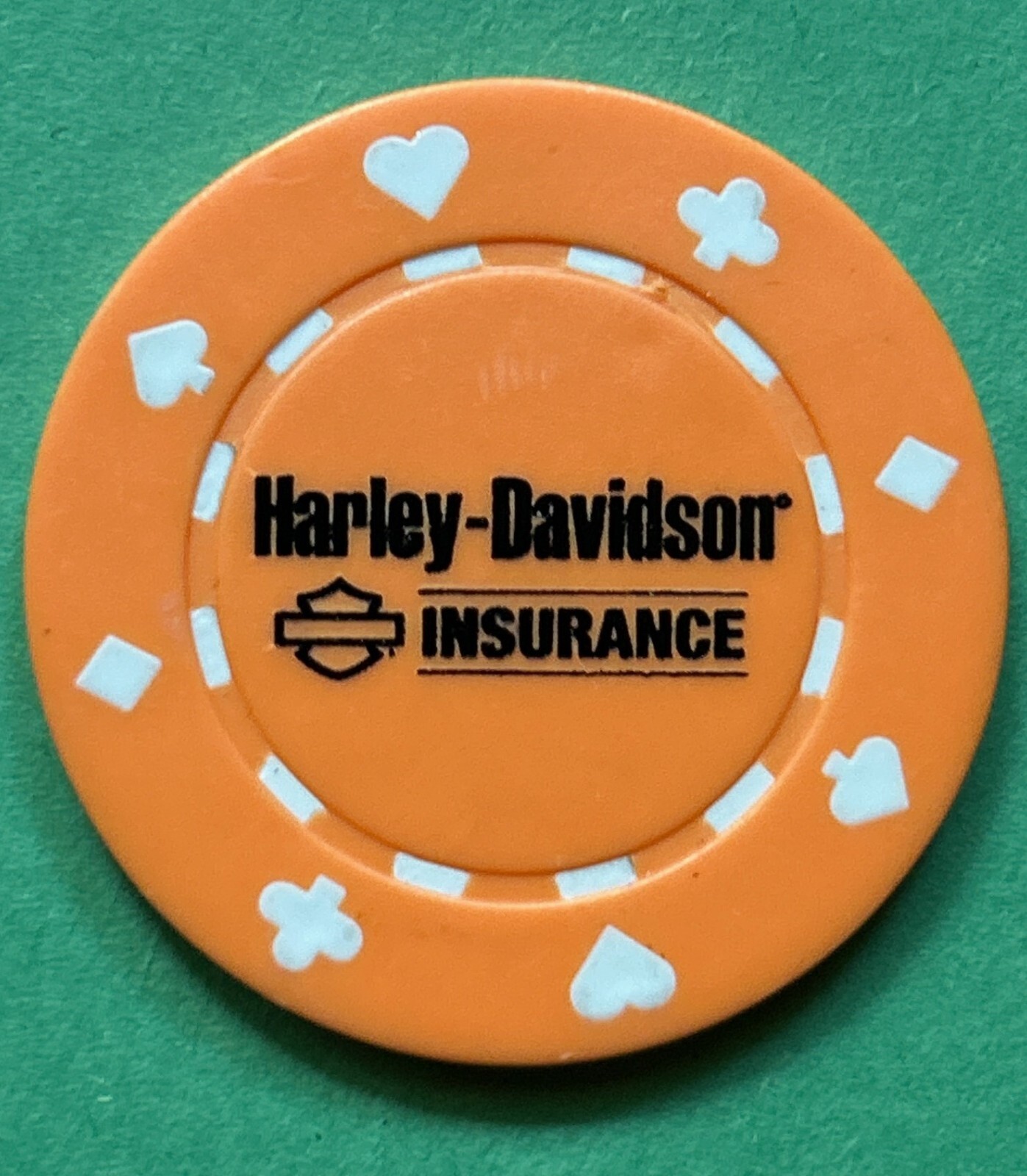 Harley Davidson Insurance Suits poker chip Harley Davidson Insurance Suits poker chip