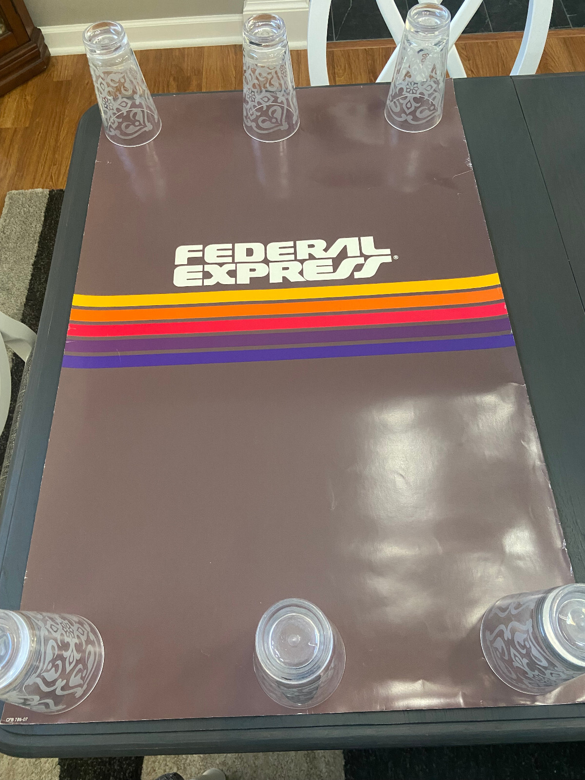 VINTAGE 1980\'S FEDERAL EXPRESS POSTER FROM BUILDING FOR FRAMING VINTAGE 1980\'S FEDERAL EXPRESS POSTER FROM BUILDING FOR FRAMING