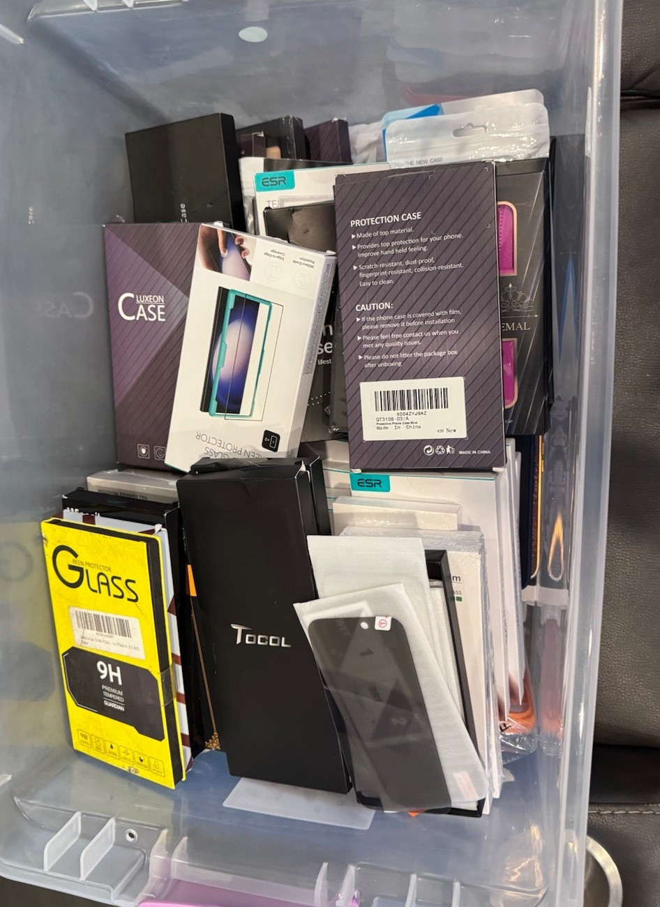 Mixed Lot of 67 Phone Cases & Lot of 32 Tempered Glass Protectors